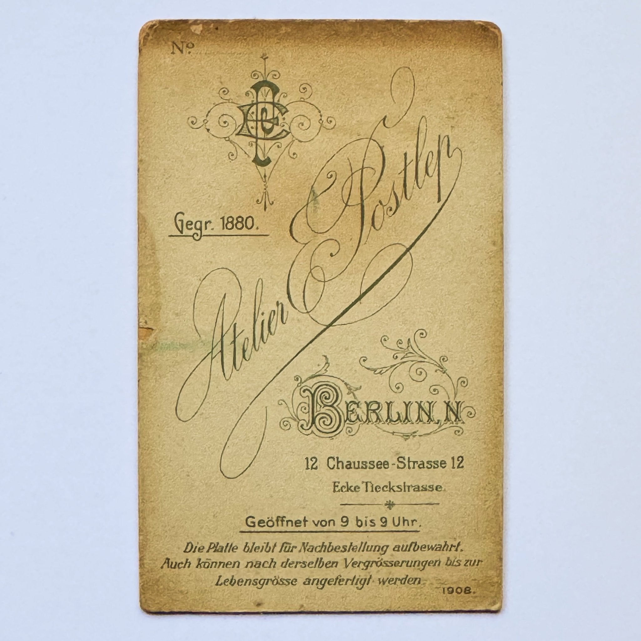 Portret van een Duitse officier - Atelier E. Postlep, Berlijn (ca. 1905) - The Collectionist