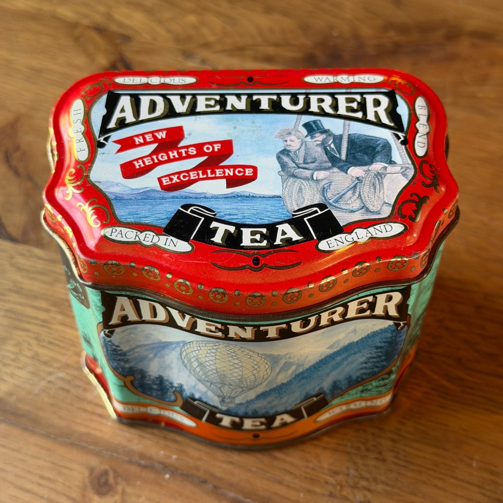 Vintage Adventurer Tea Tin – Engels Theeblik – Made in England