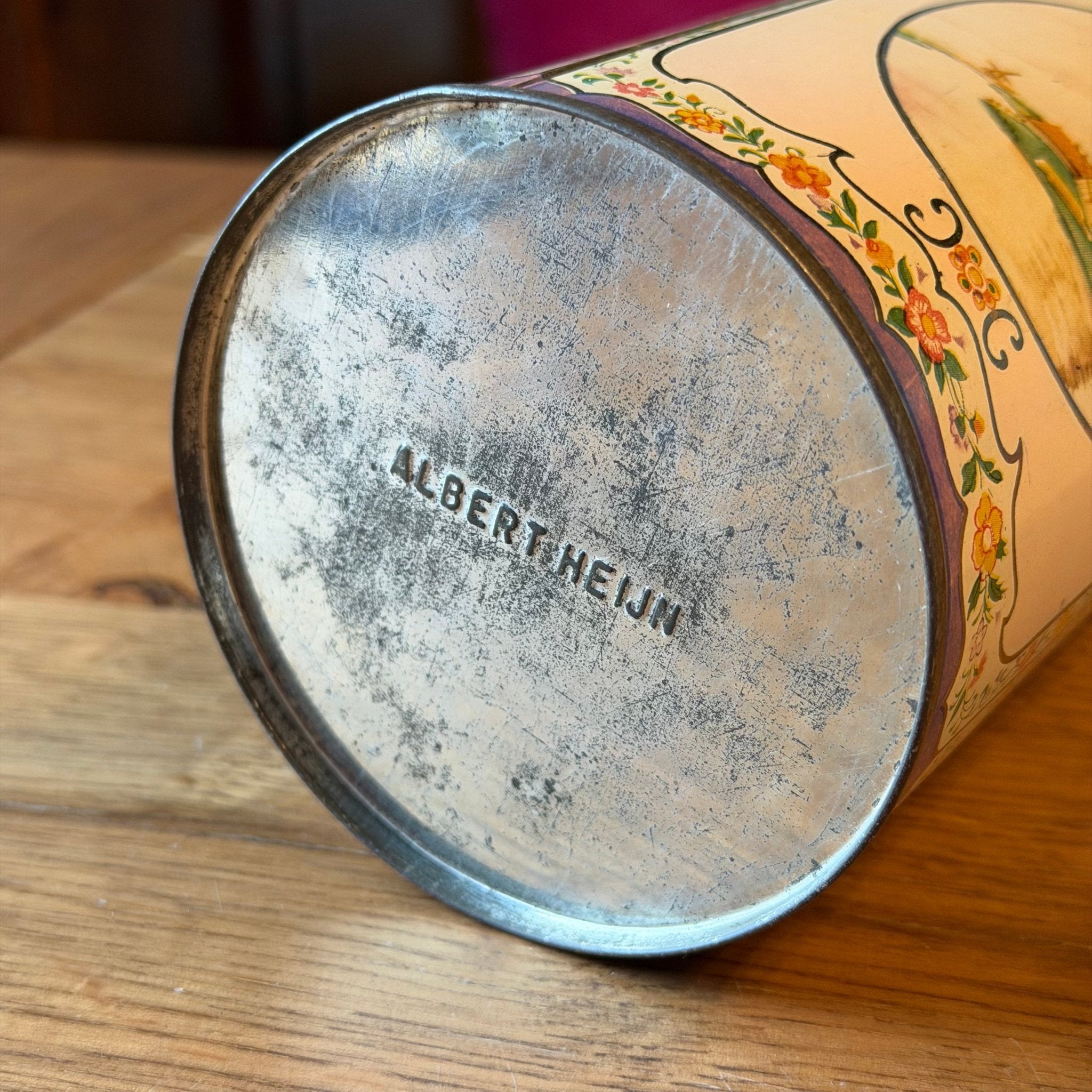 Vintage Albert Heijn Koffieblik – Echte Zaanse Koffie – Nederlands Decoratief Blik - The Collectionist