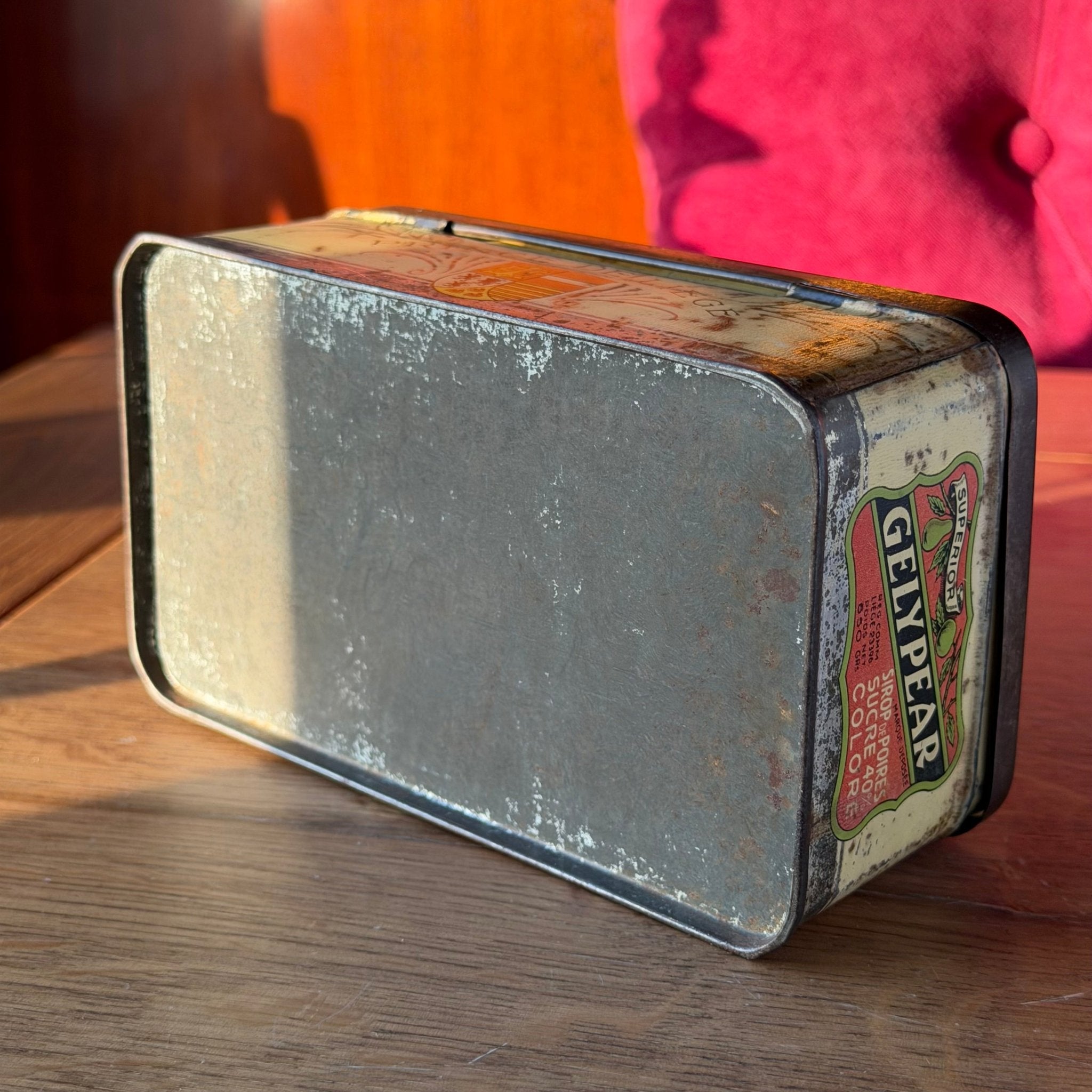 Vintage Belgisch snoepblik – Geliypear perensnoep – Prosman Frères Momalle