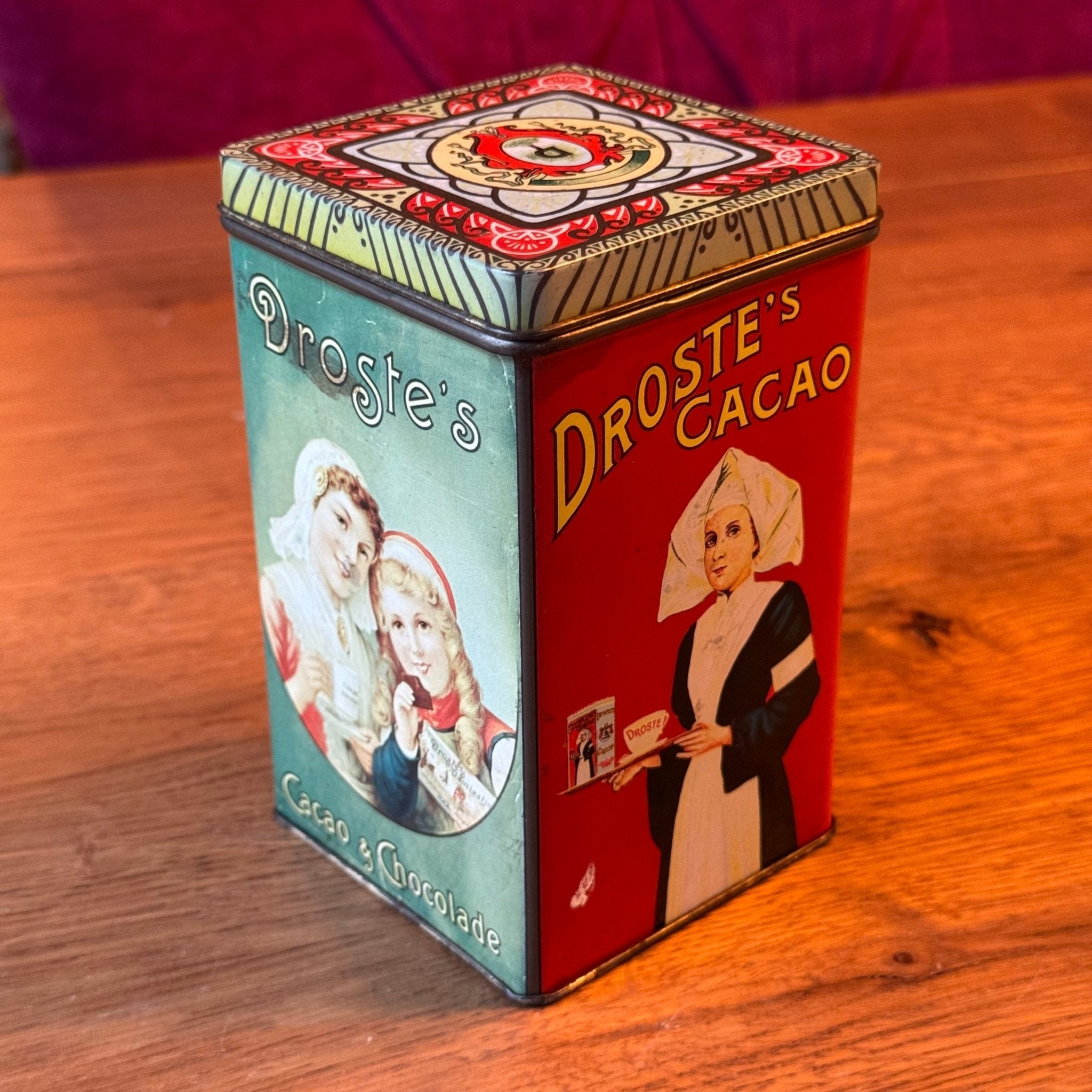 Vintage Blik Droste's Cacao & Chocolade - Verpleegster & Meisjes - Haarlem - The Collectionist
