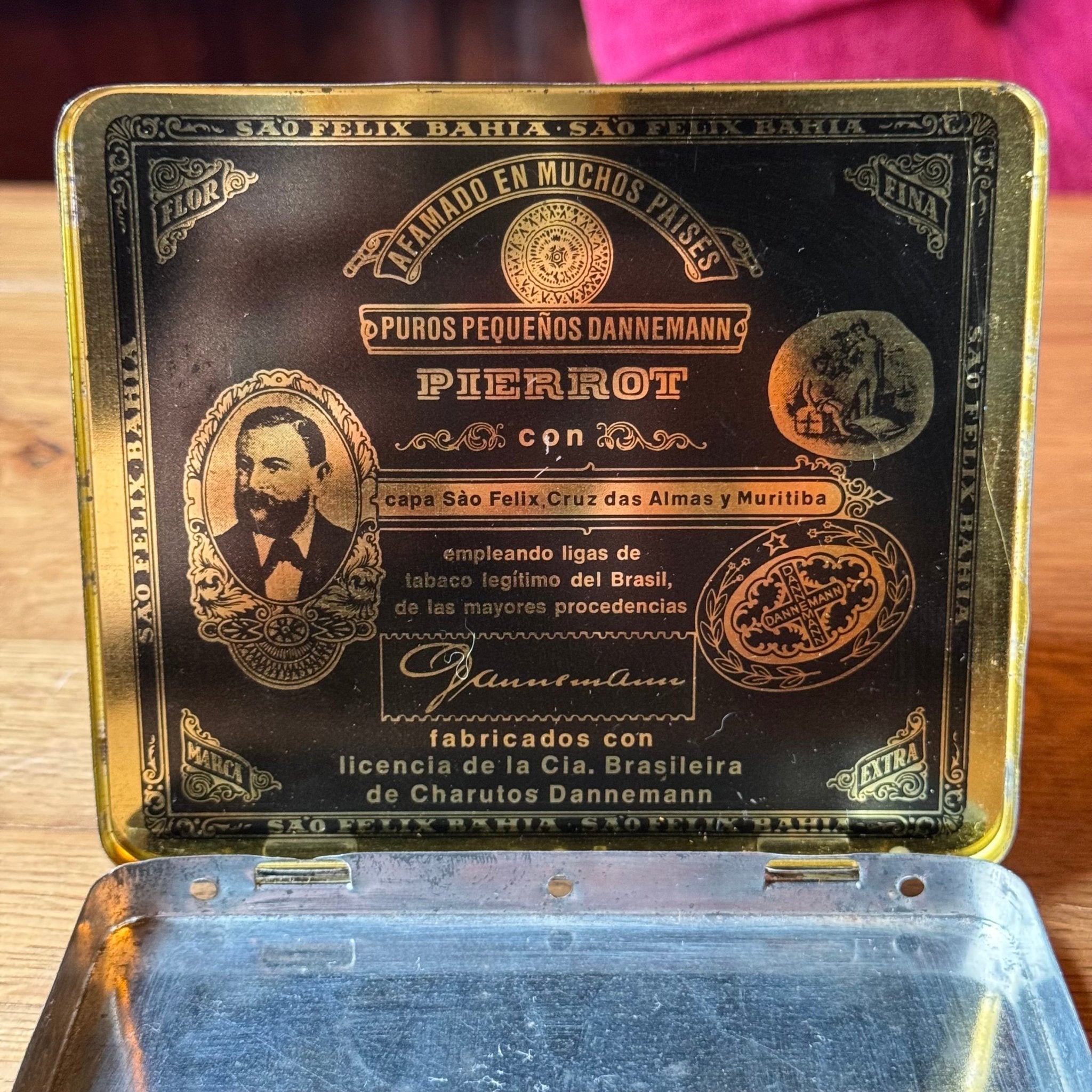 Vintage Dannemann Brasil Blikje - Pierrot Sigarillos - Bahia (Jaren '60) - The Collectionist