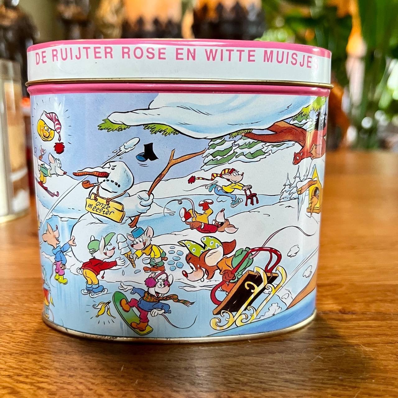 Vintage De Ruijter Roze en Witte Muisjes Blik - The Collectionist