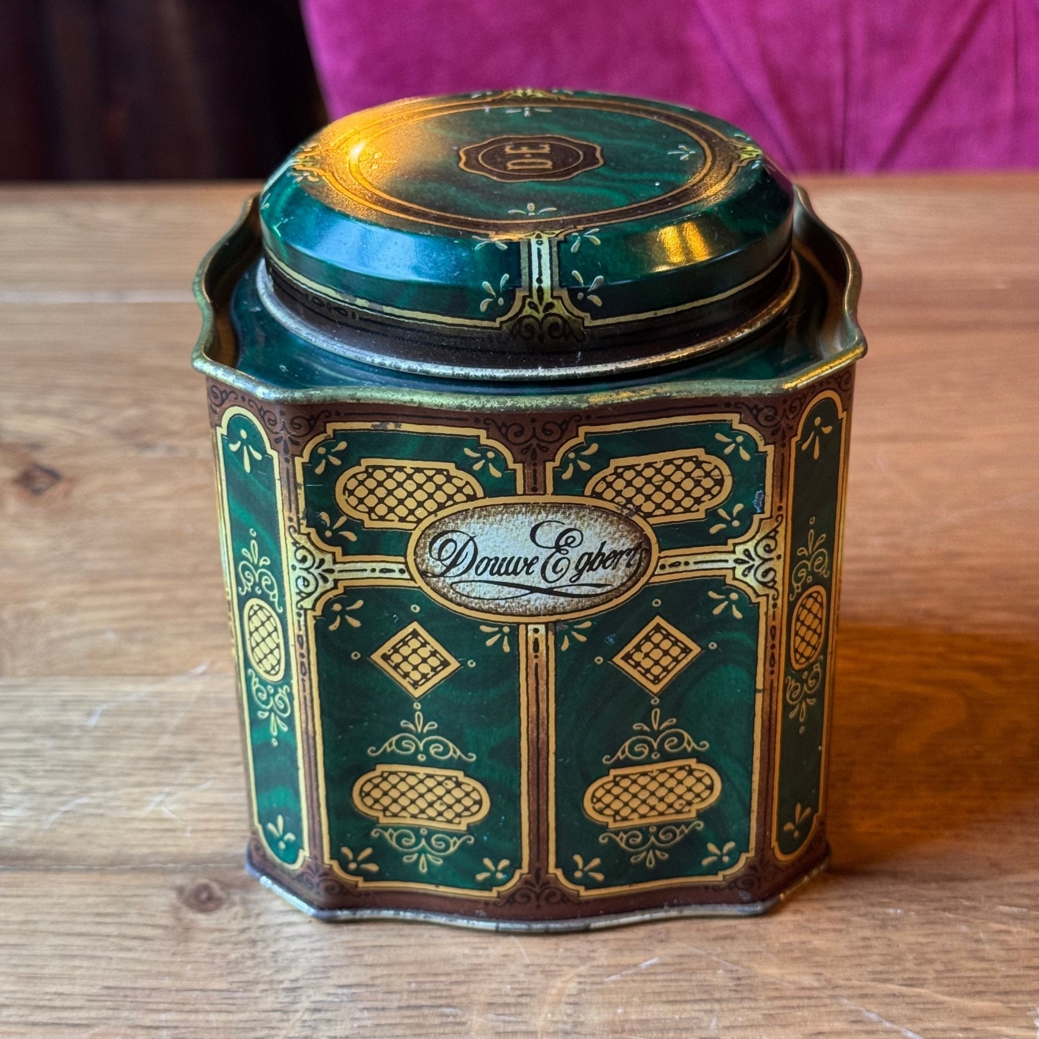 Vintage Douwe Egberts Pickwick Thee Blik – Groen & Goud - The Collectionist