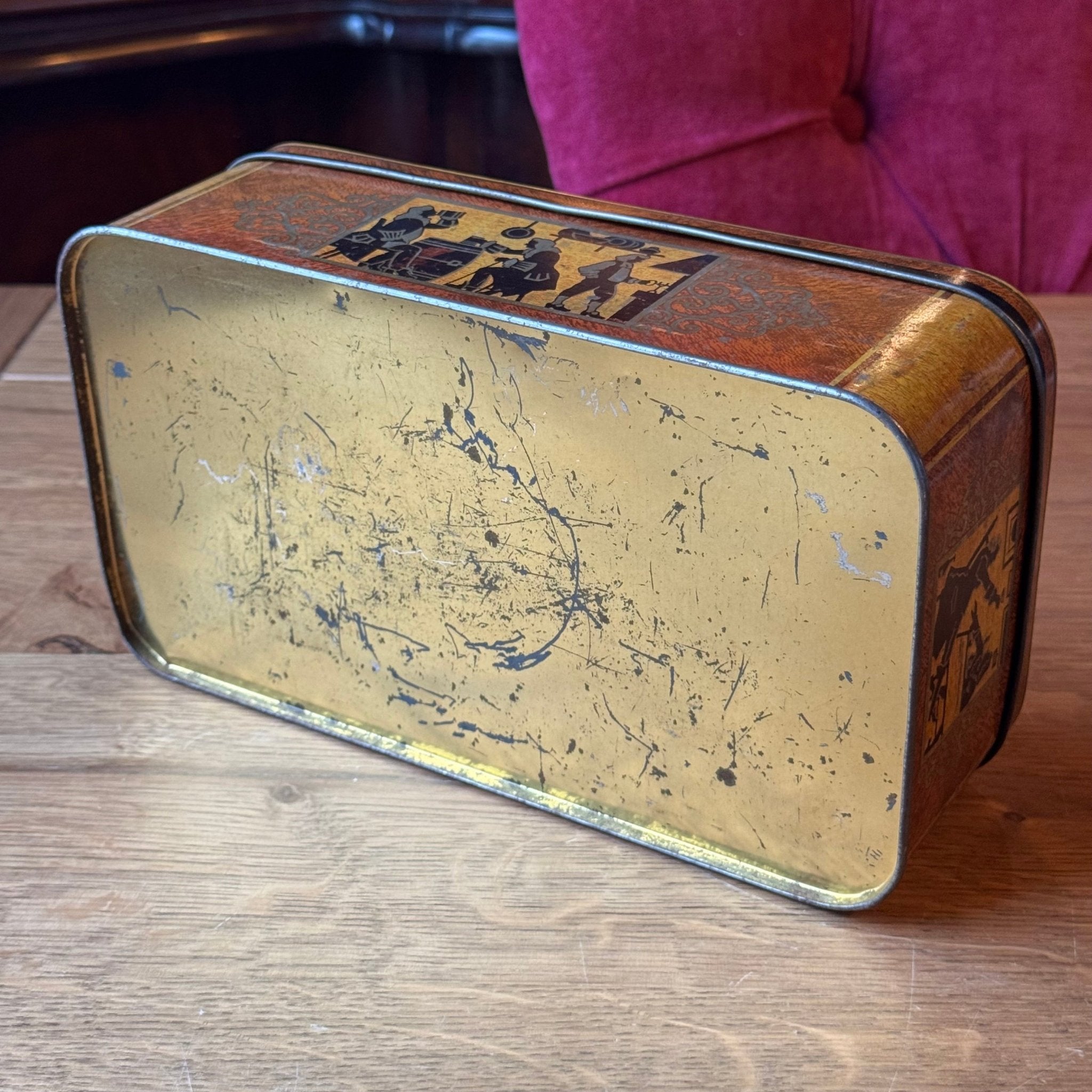 Vintage Engels Blik - Taverne Tafereel & Silhouetten - Old Masters Stijl (Jaren '50) - The Collectionist