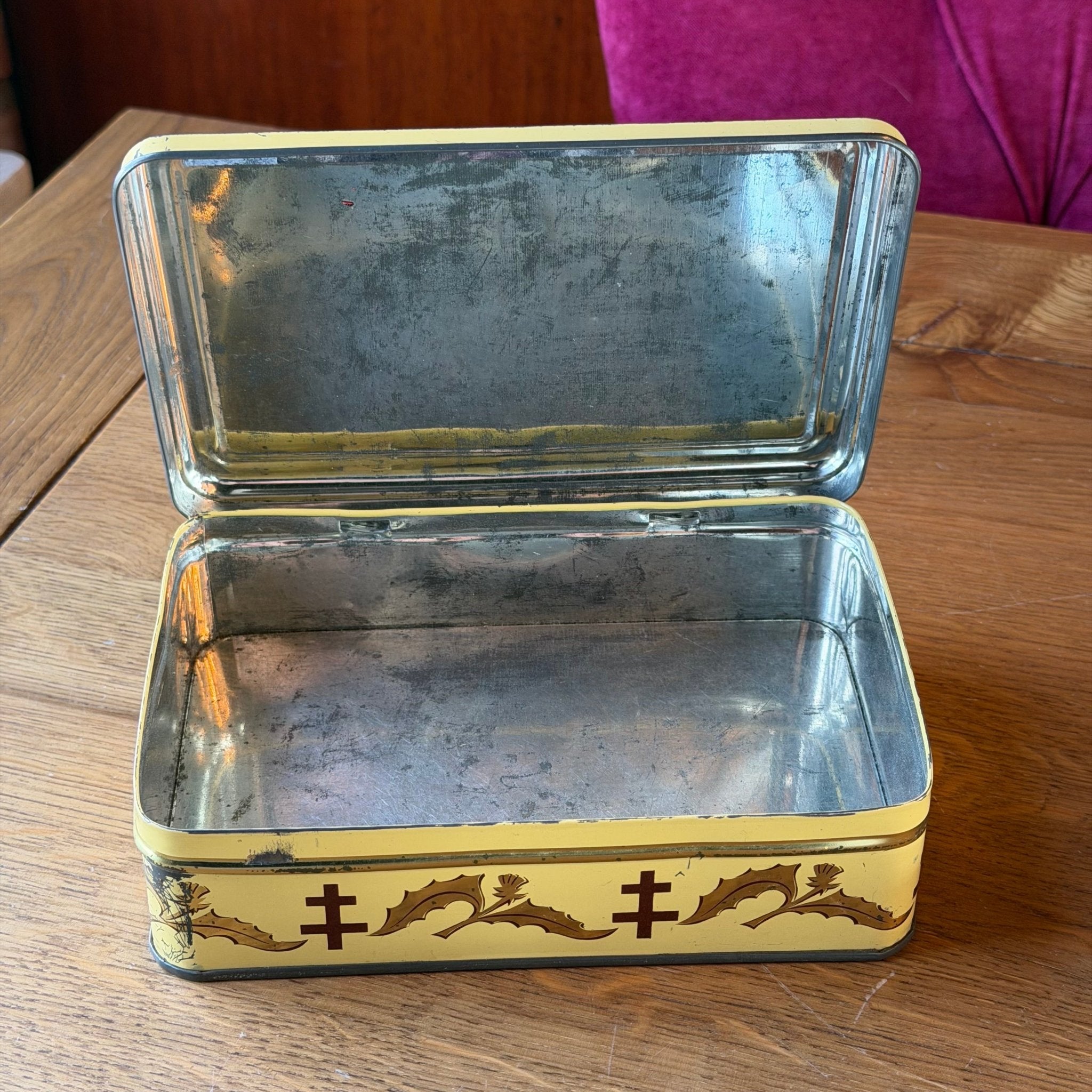 Vintage Frans koekblik – Spécialités de Lorraine – lithografisch biscuitblik