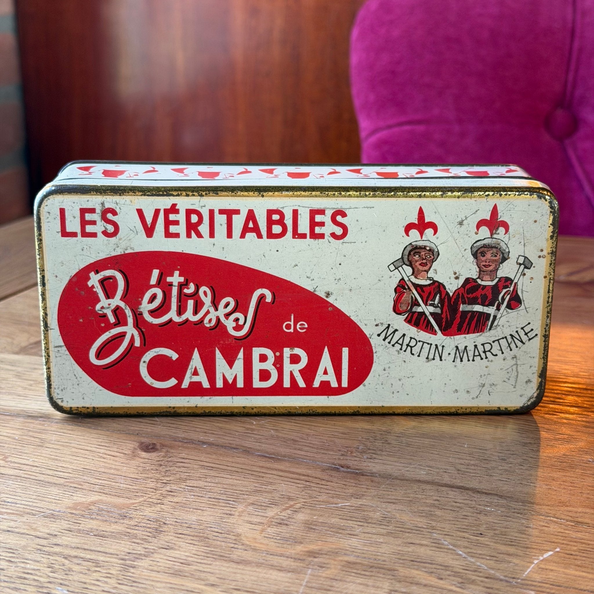 Vintage Frans Snoepblik “Les Véritables Bêtises de Cambrai” – Martin Martine
