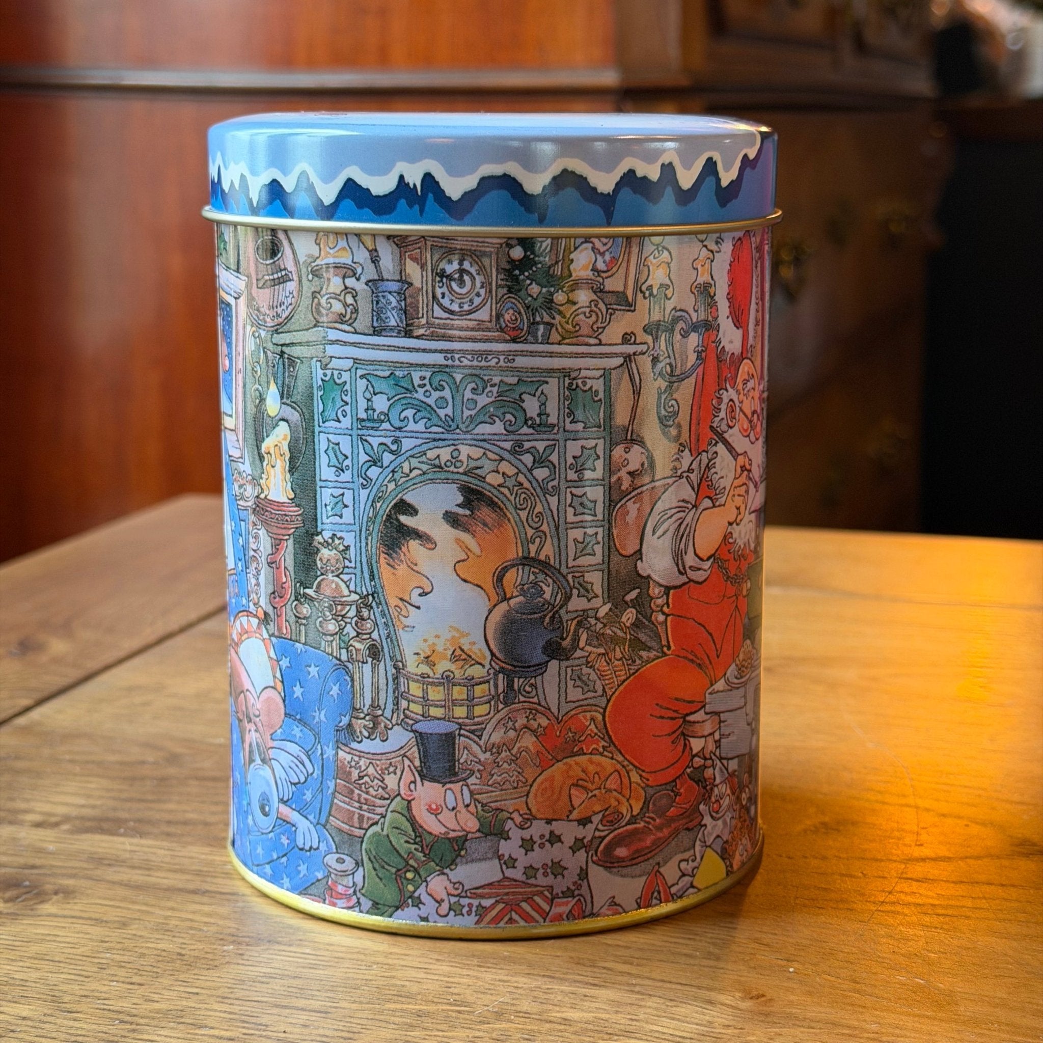 Vintage Kerstblik met Winterillustratie - The Collectionist