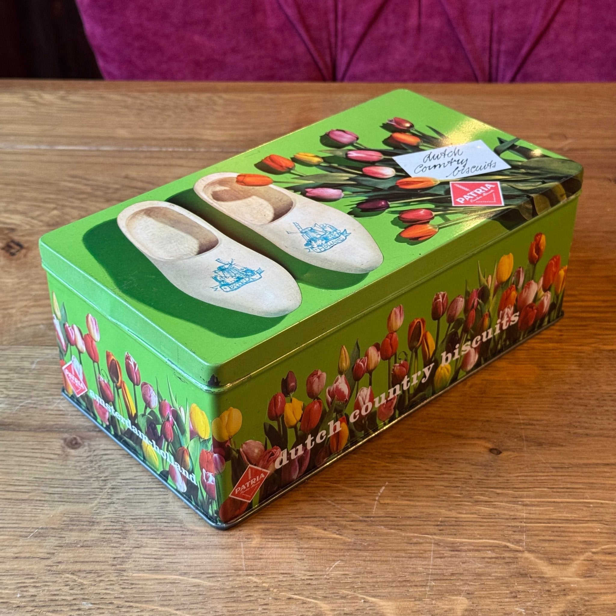 Vintage Patria Dutch Country Biscuits Blik – Klompen & Tulpen - The Collectionist