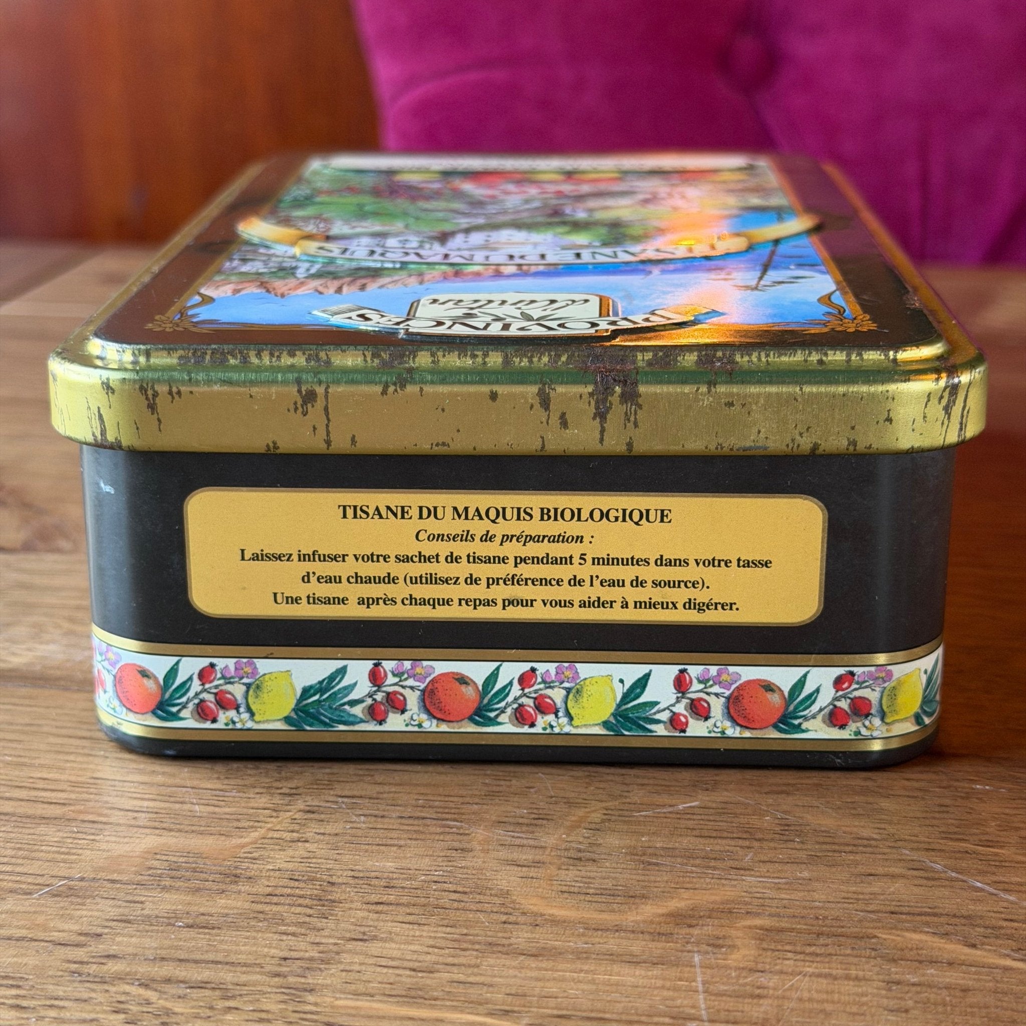 Vintage Tisane du Maquis Blik – Provinces d’Antan – Frans Theeblik Corsica