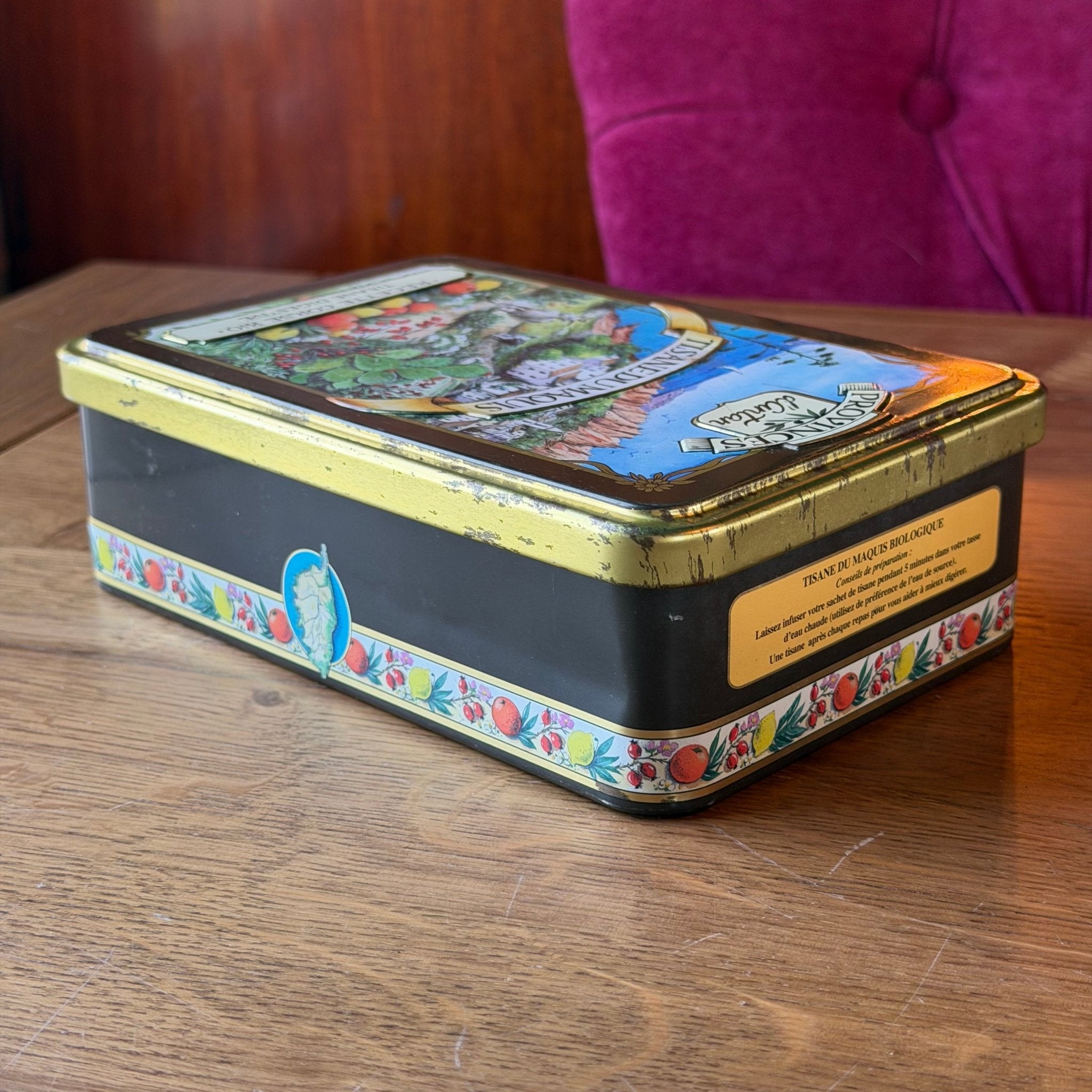 Vintage Tisane du Maquis Blik – Provinces d’Antan – Frans Theeblik Corsica
