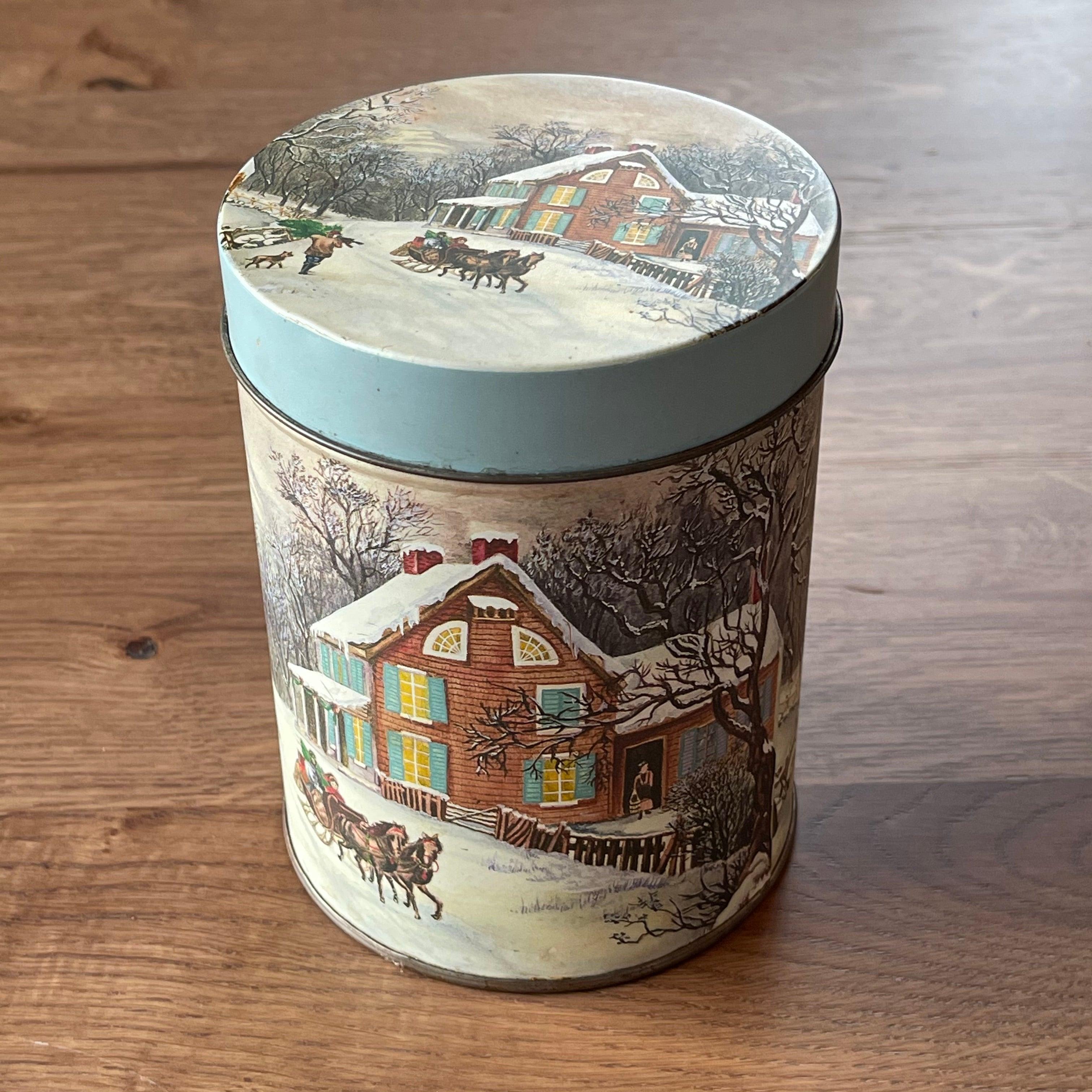 Blik met winters tafereel - Bamestra Curiosa