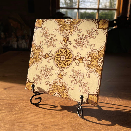 Prachtige art nouveau tegel Mintons Stoke on Trent - Bamestra Curiosa