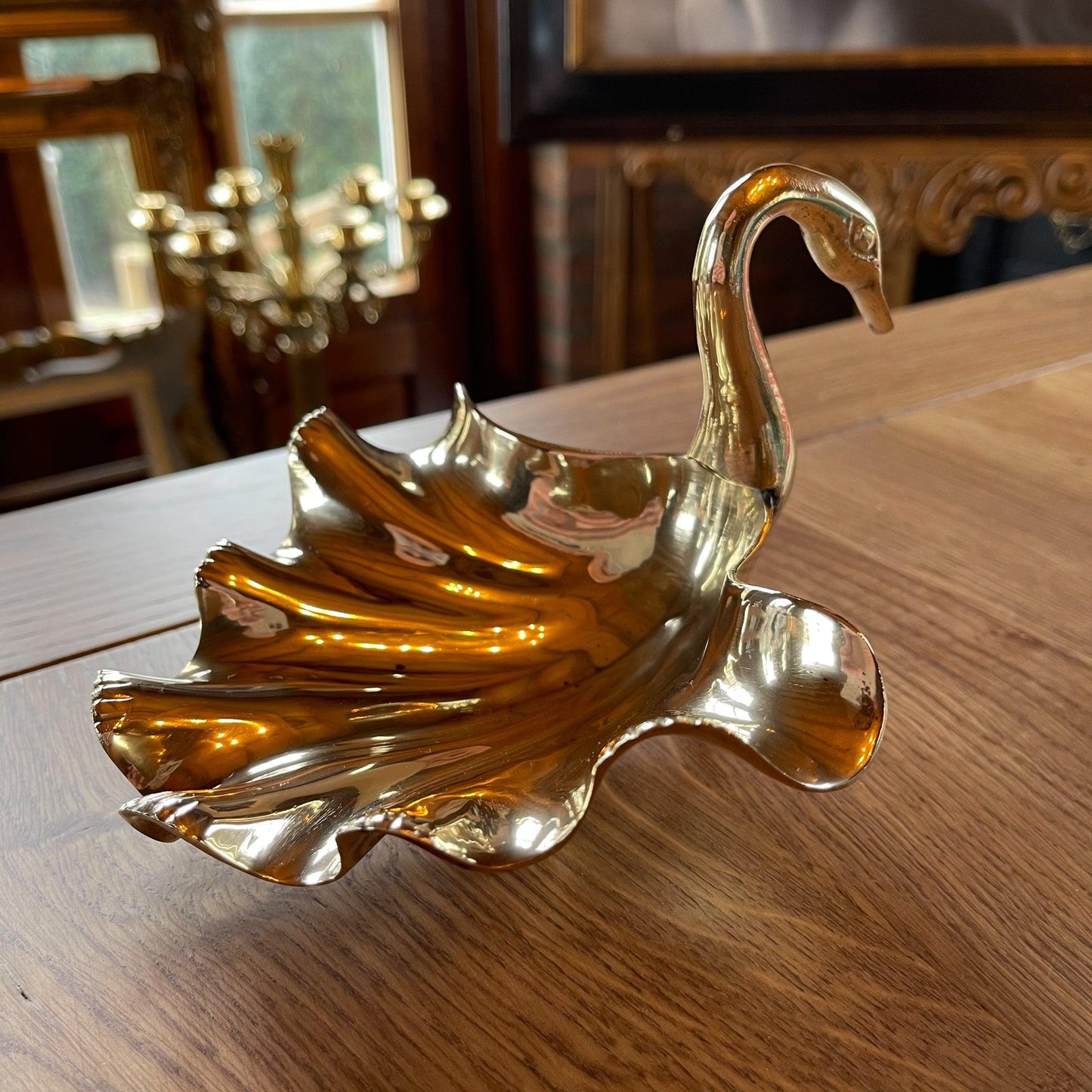 Zwaan schaaltje van messing - Bamestra Curiosa