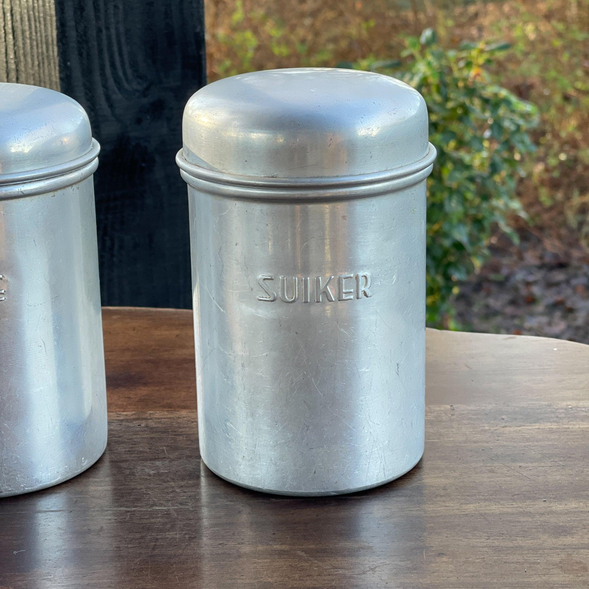 Aluminium Koffie Thee en Suiker bussen - The Collectionist