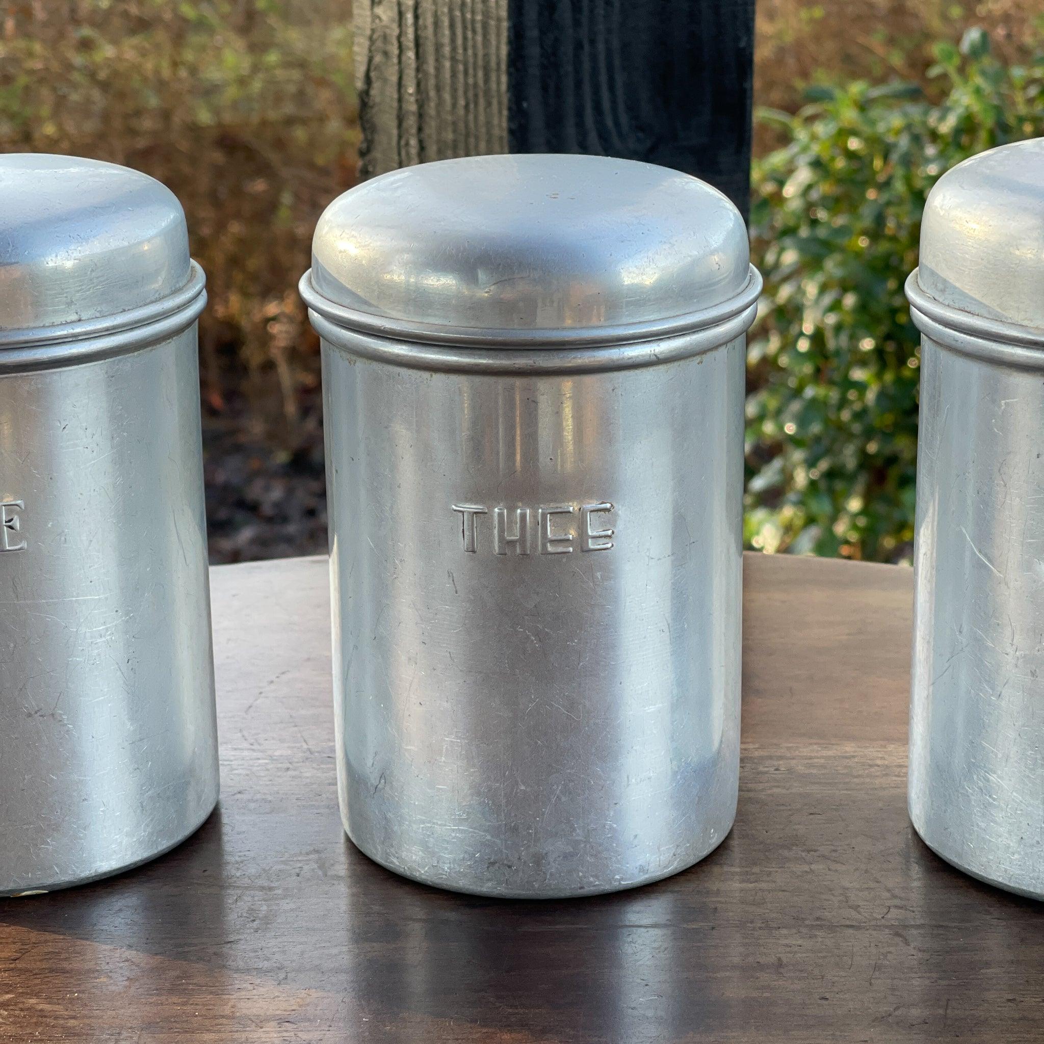 Aluminium Koffie Thee en Suiker bussen - The Collectionist