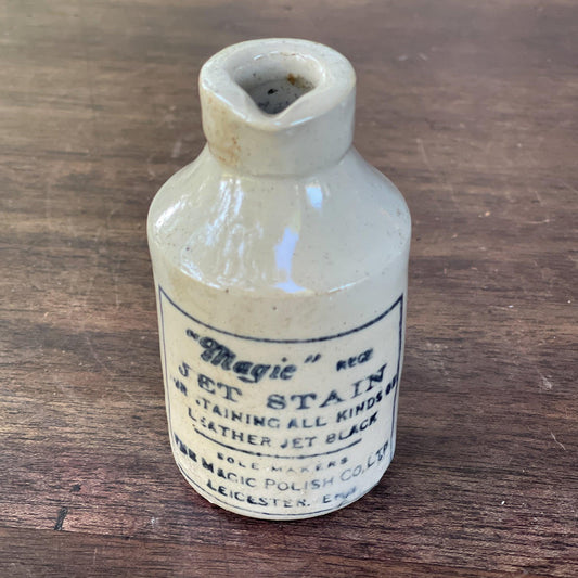 Antiek aardewerk flesje Magic Jet Stain (1860-1880) - Bamestra Curiosa