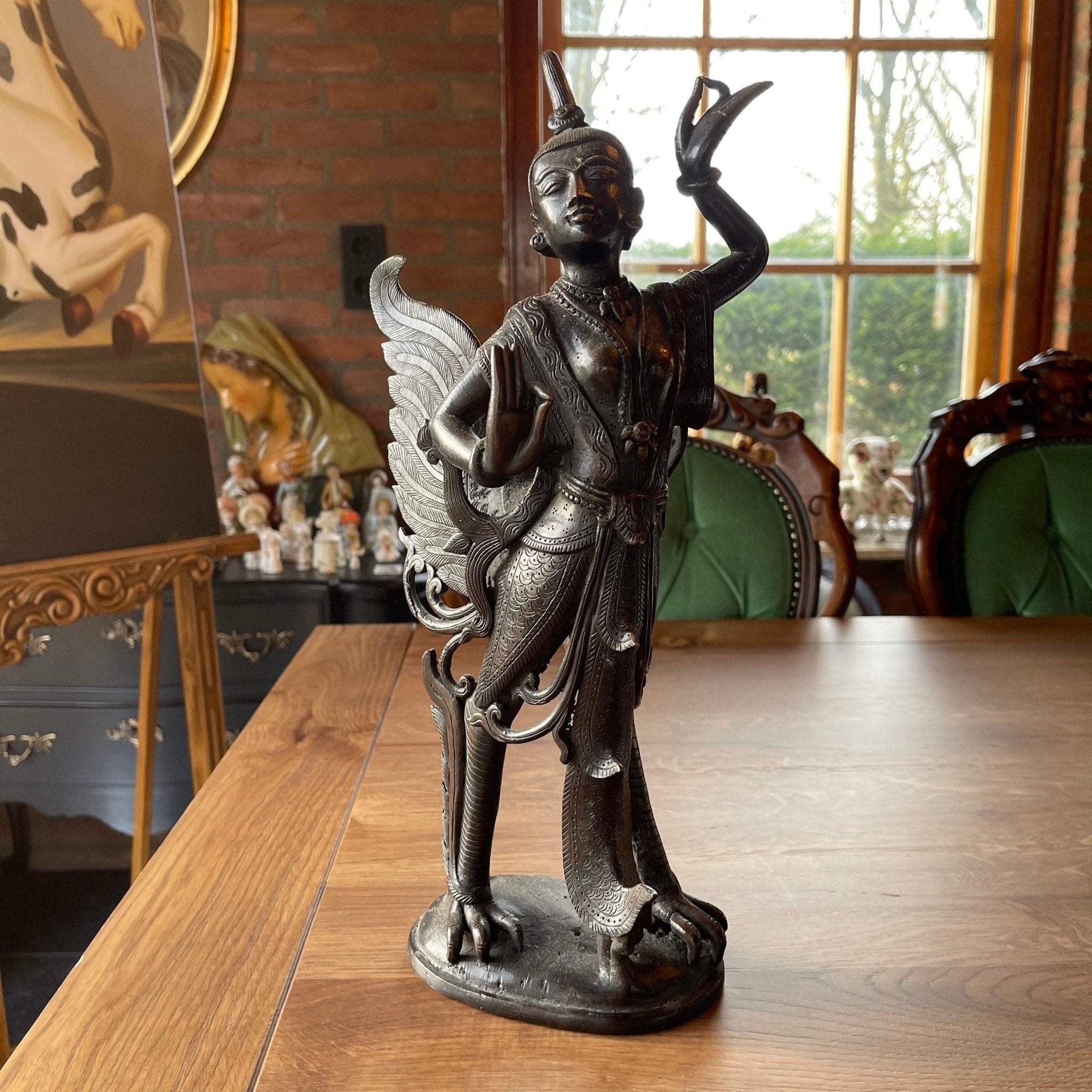 Antiek bronzen beeld Kinnara - The Collectionist