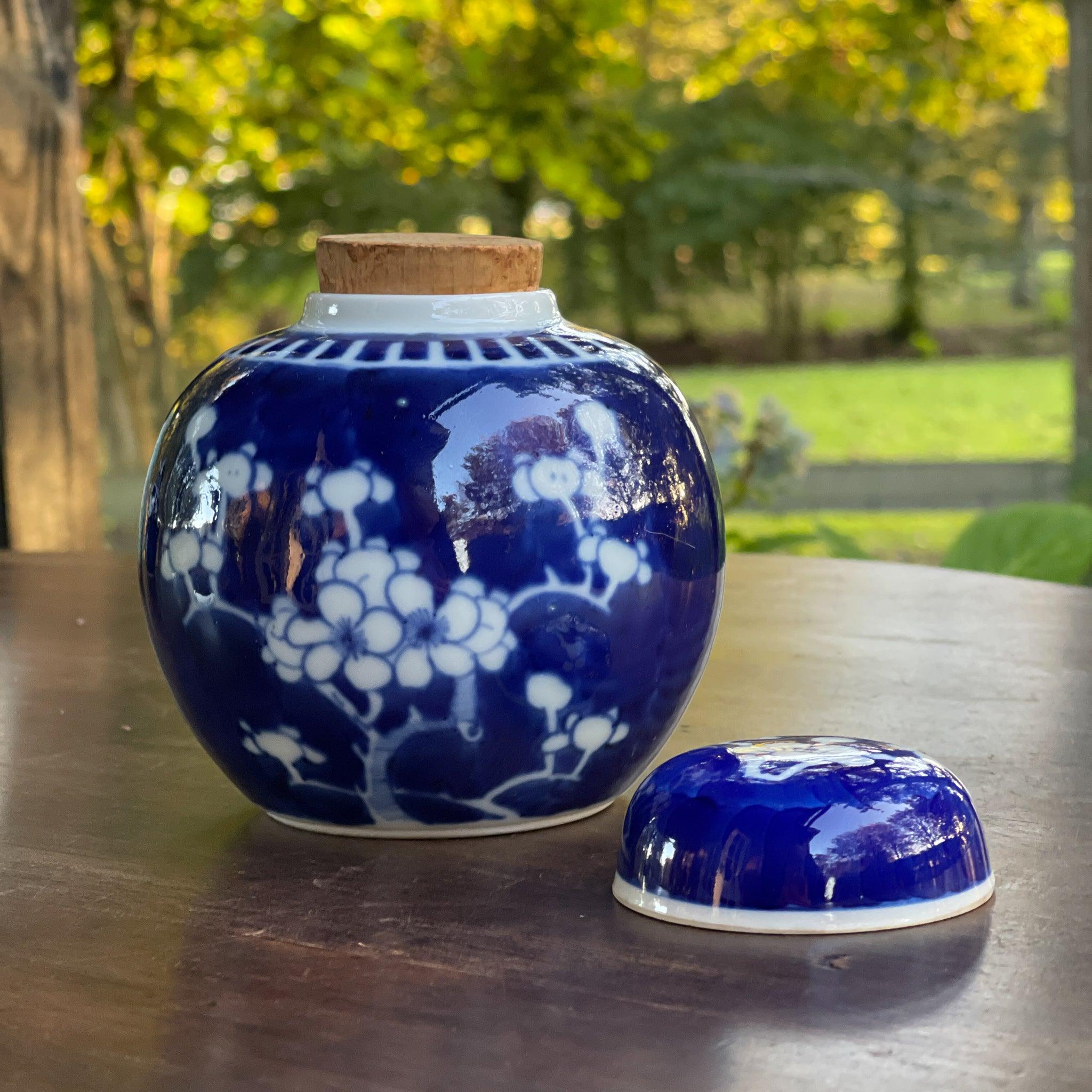 Antiek Chinees Gemberpotje met kurk - The Collectionist