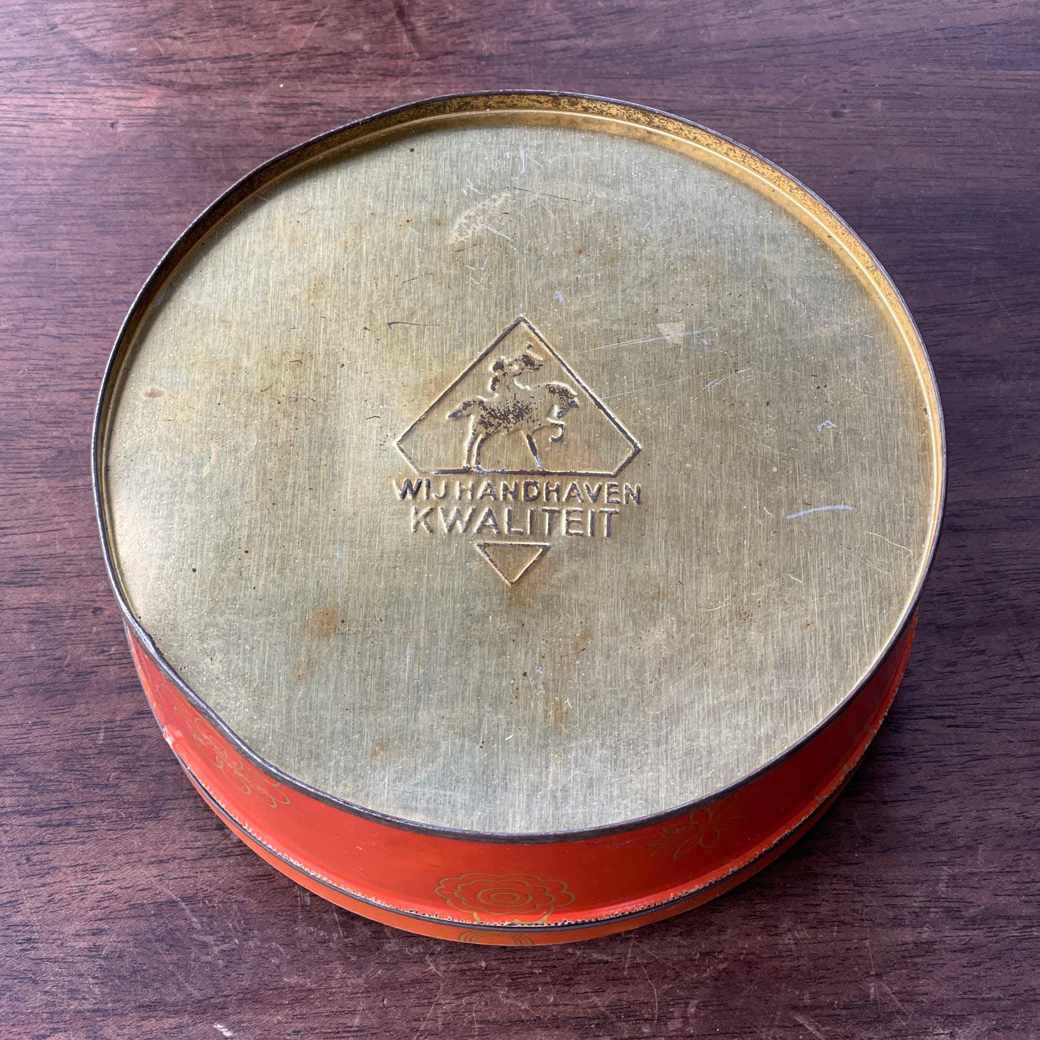 Antiek Verkade Waaier Wafels blik - Bamestra Curiosa