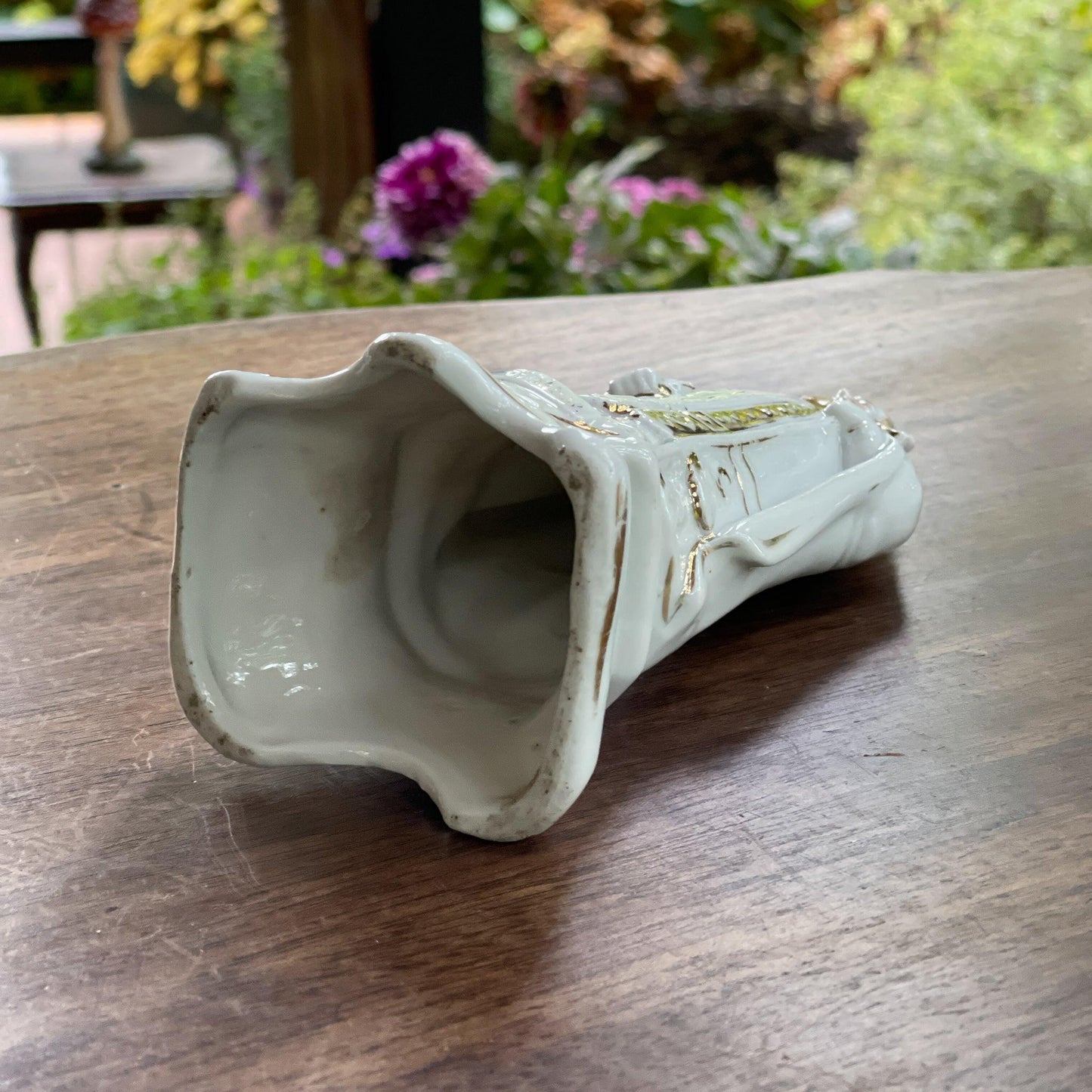 Antiek zeldzaam porseleinen beeld van St. Cornelius - Bamestra Curiosa