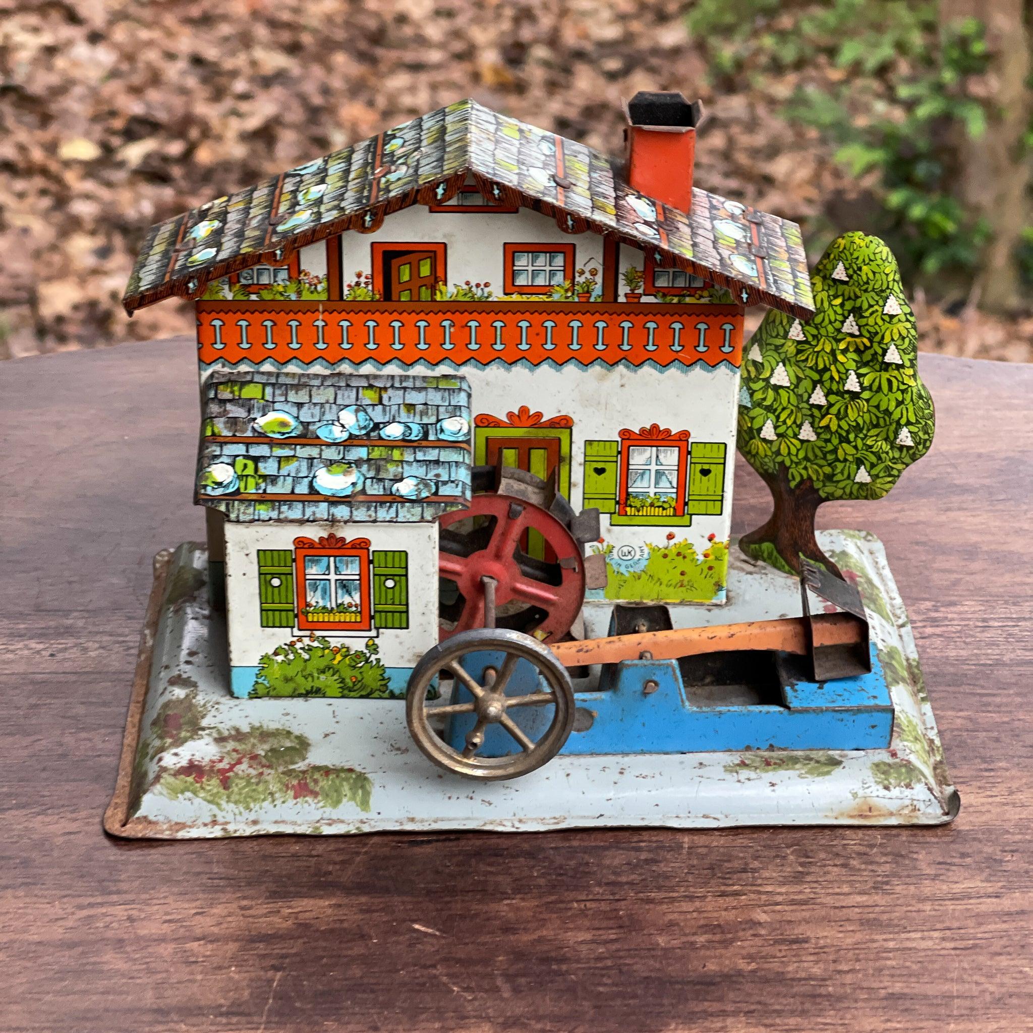 Antieke blikken watermolen voor stoommachine - Bamestra Curiosa