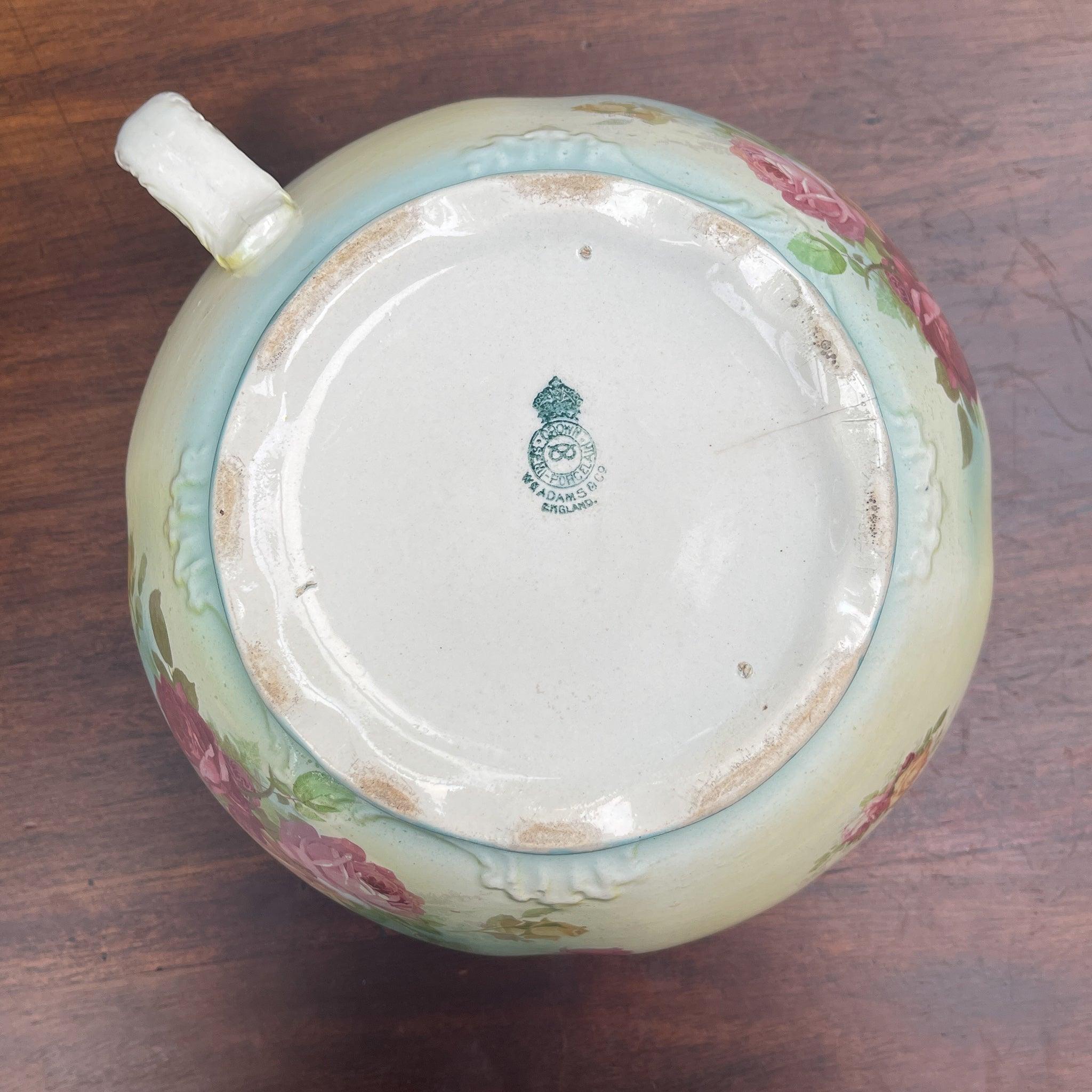 Antieke Engelse bloempot met rozen - The Collectionist