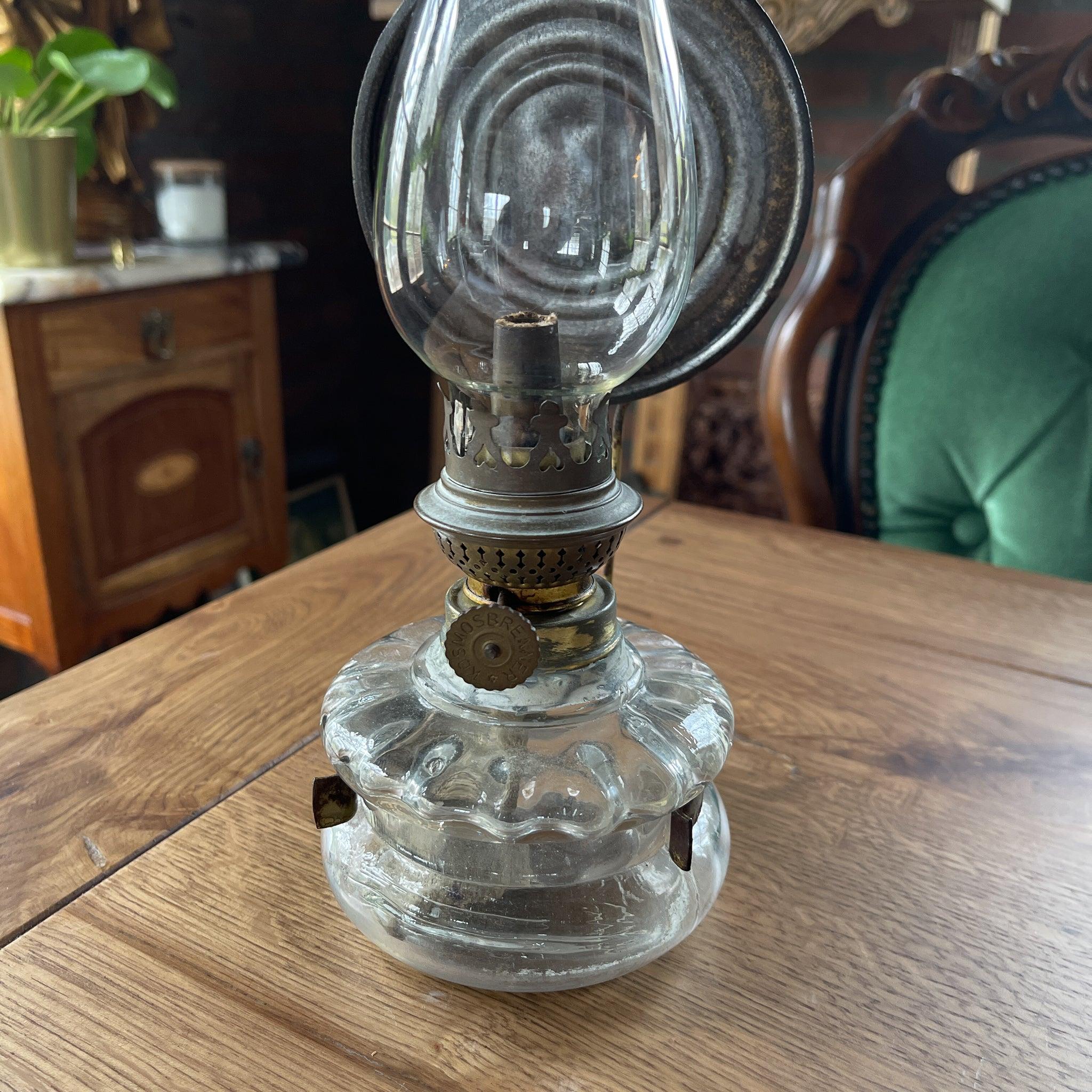 Antieke glazen olielamp Camerco - Bamestra Curiosa