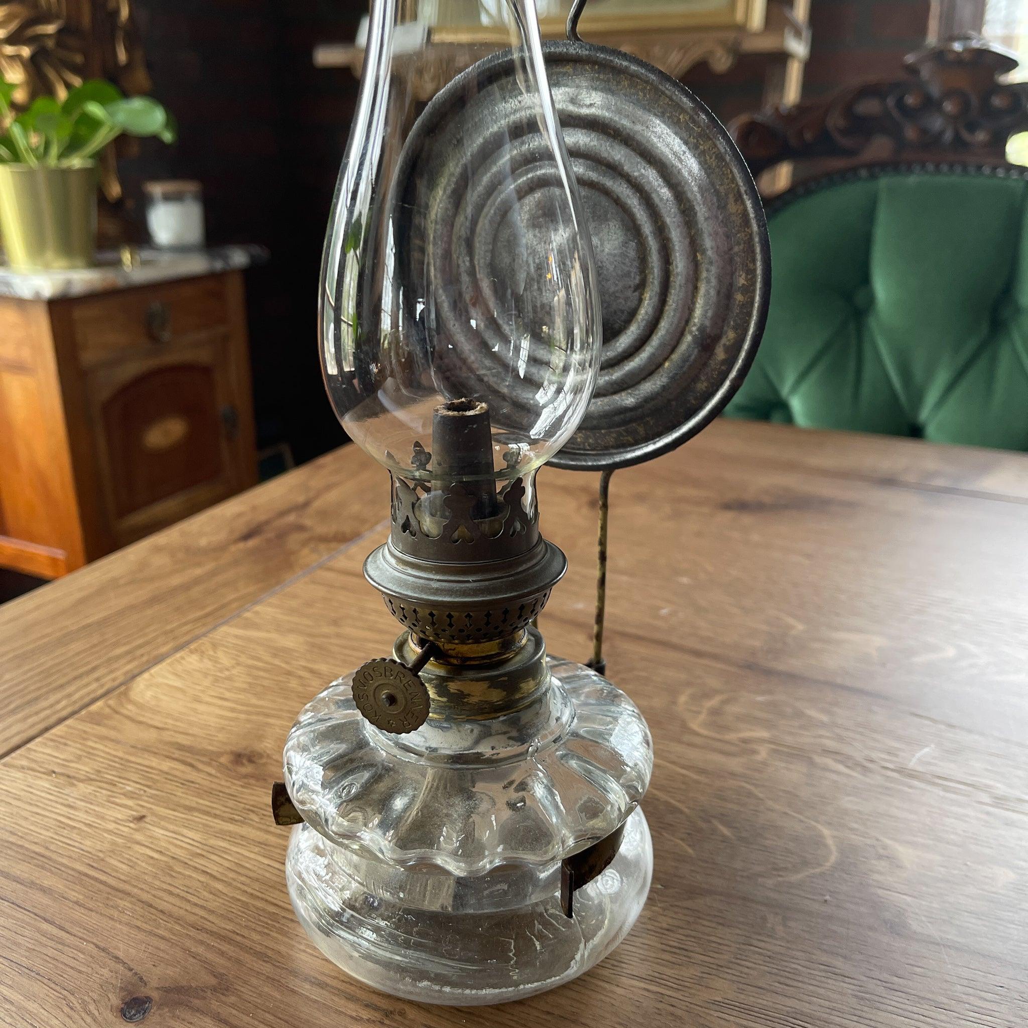 Antieke glazen olielamp Camerco - Bamestra Curiosa