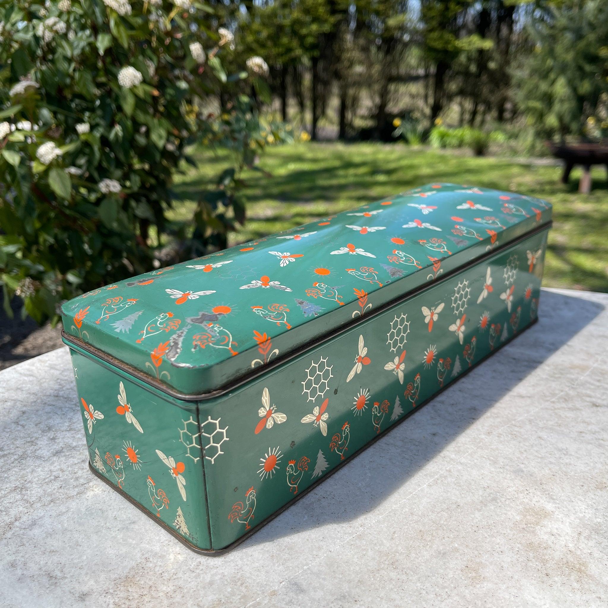 Antieke groene ontbijtkoek blik De Spar (1957) - The Collectionist