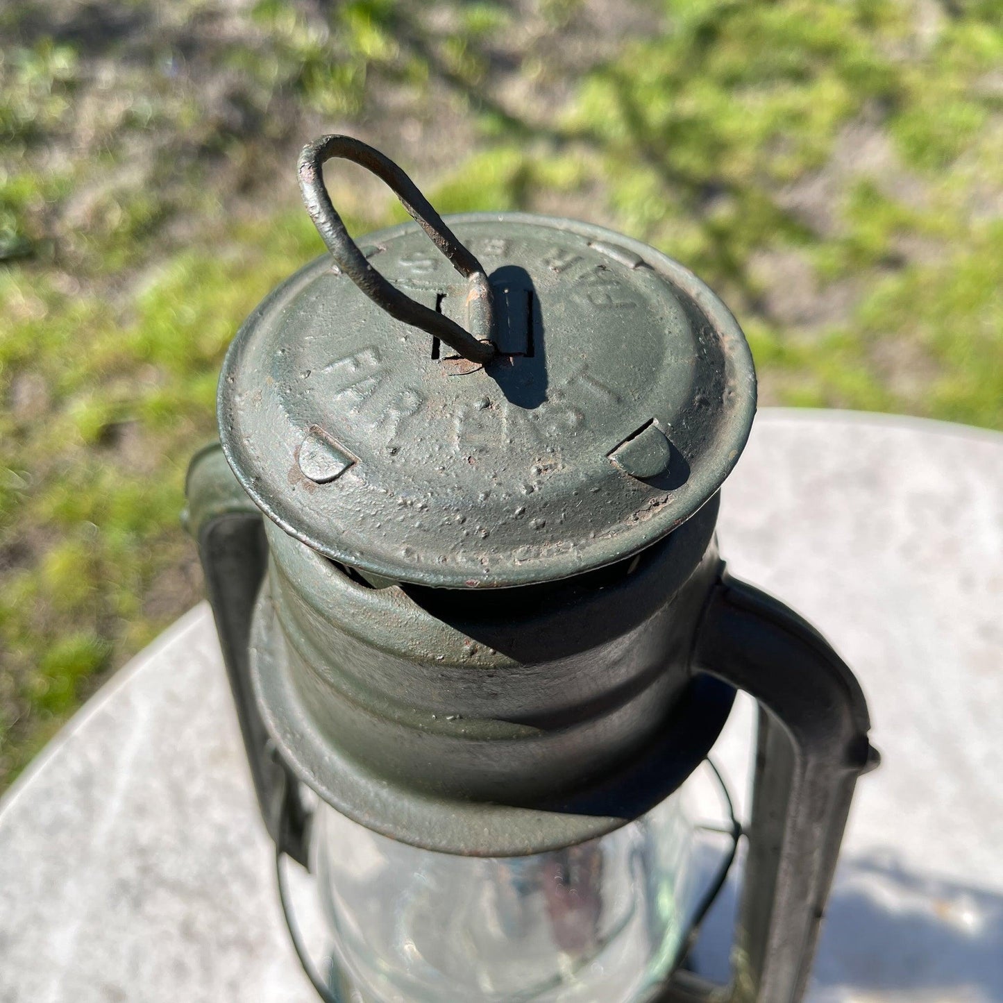 Antieke stormlantaarn petroleum lamp Chalwyn Far East - Bamestra Curiosa