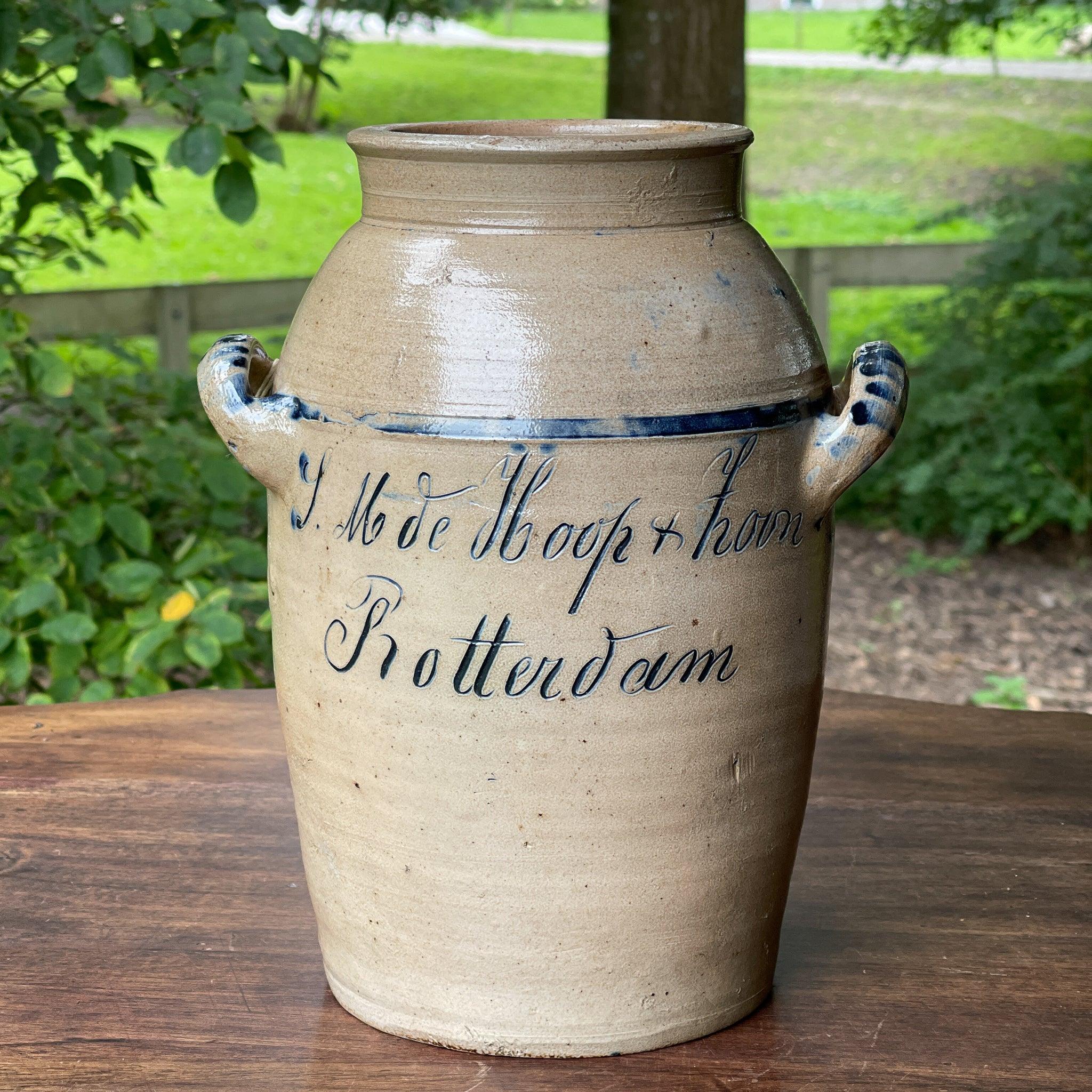 Antieke voorraadpot J.M. De Hoop & Zoon Rotterdam - The Collectionist