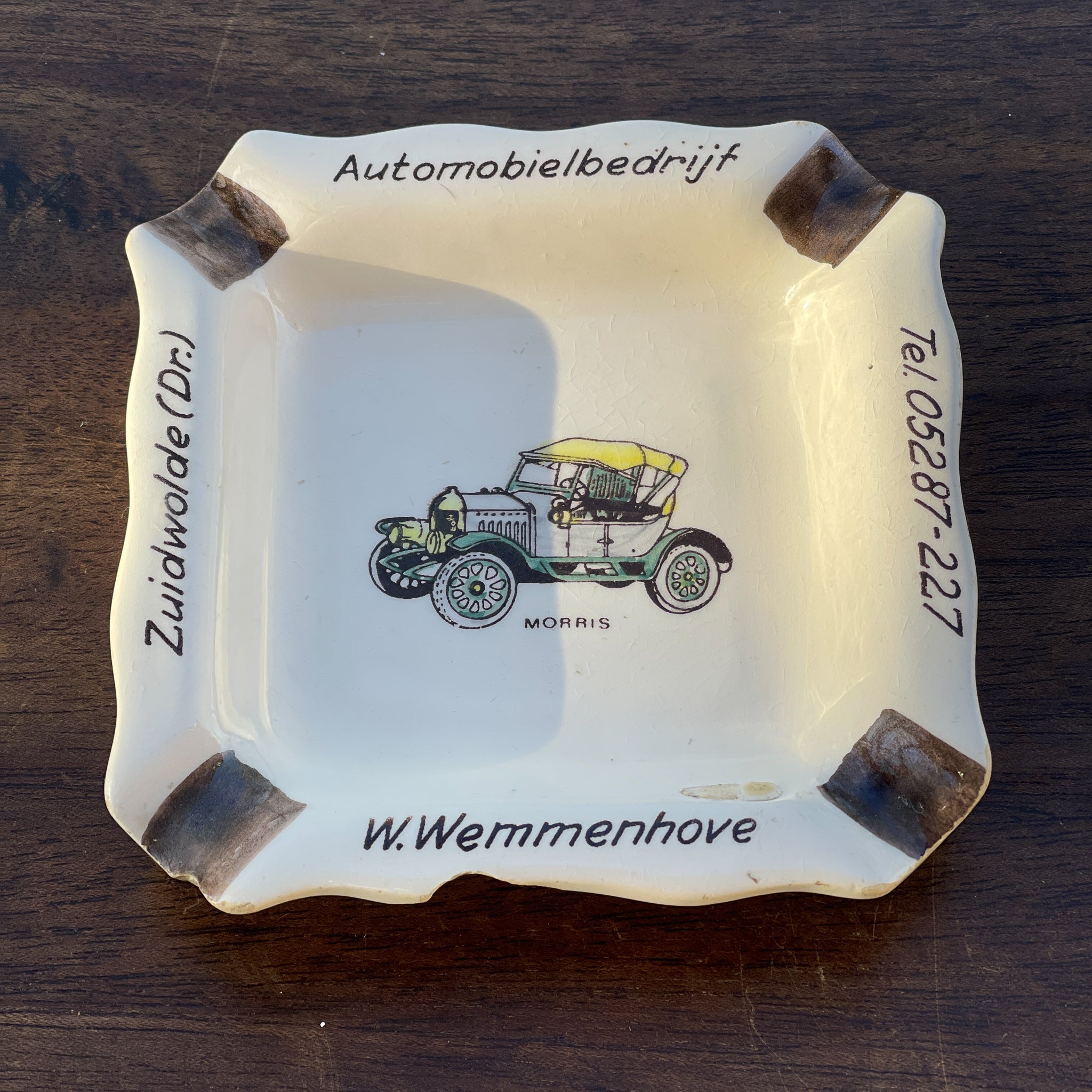 Asbak Morris Automobielbedrijf W. Wemmenhove - The Collectionist