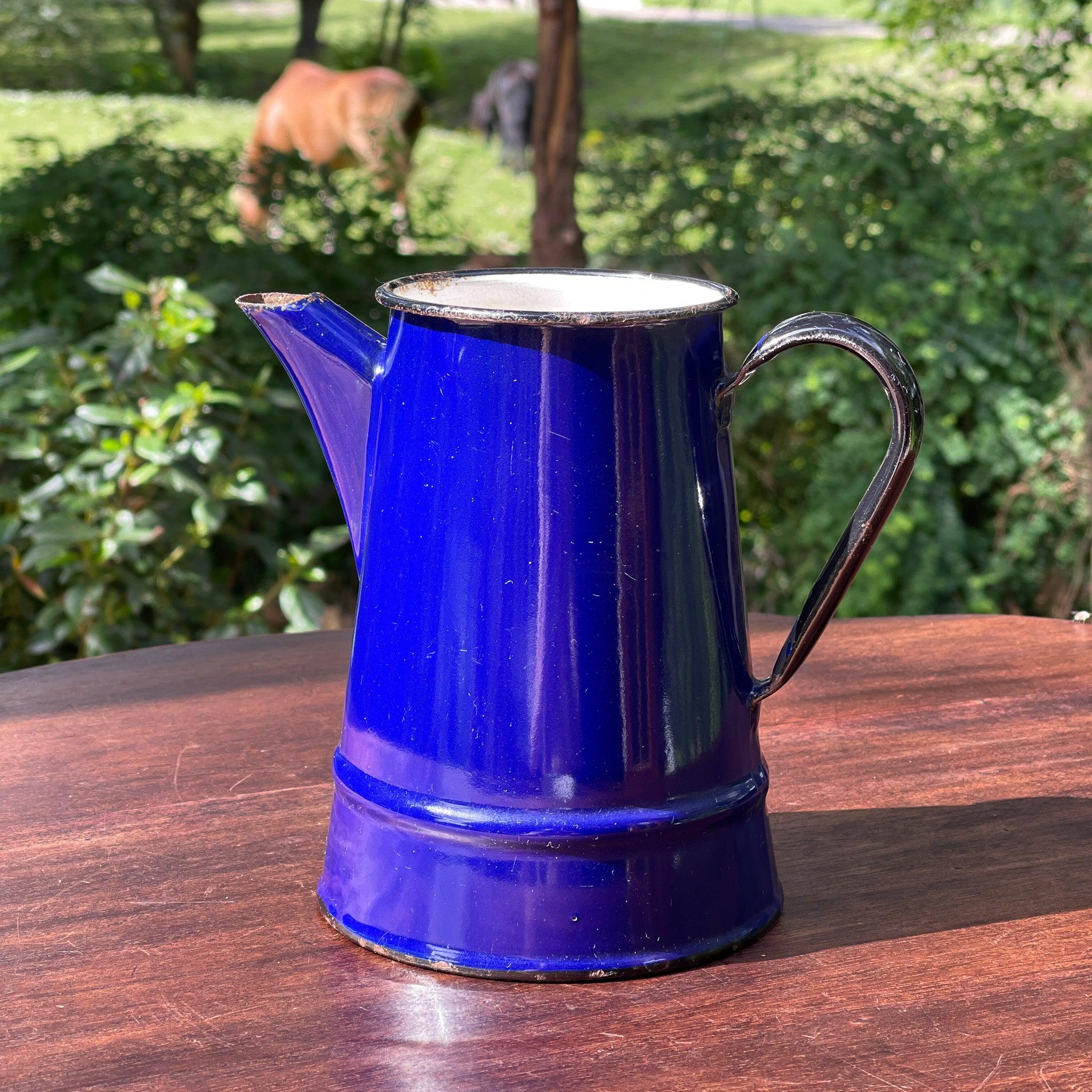 Blauw emaille kannetje - Bamestra Curiosa