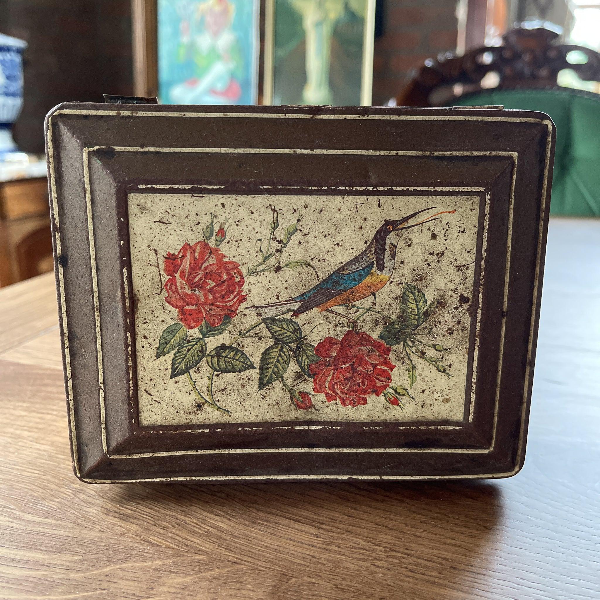 Blik van Niemeijer met bloemen en een Colibri - Bamestra Curiosa