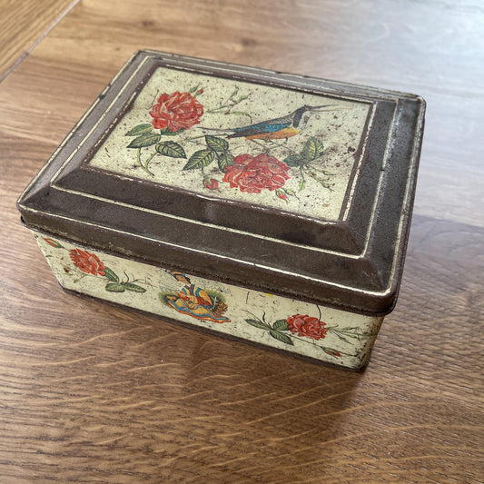 Blik van Niemeijer met bloemen en een Colibri - Bamestra Curiosa