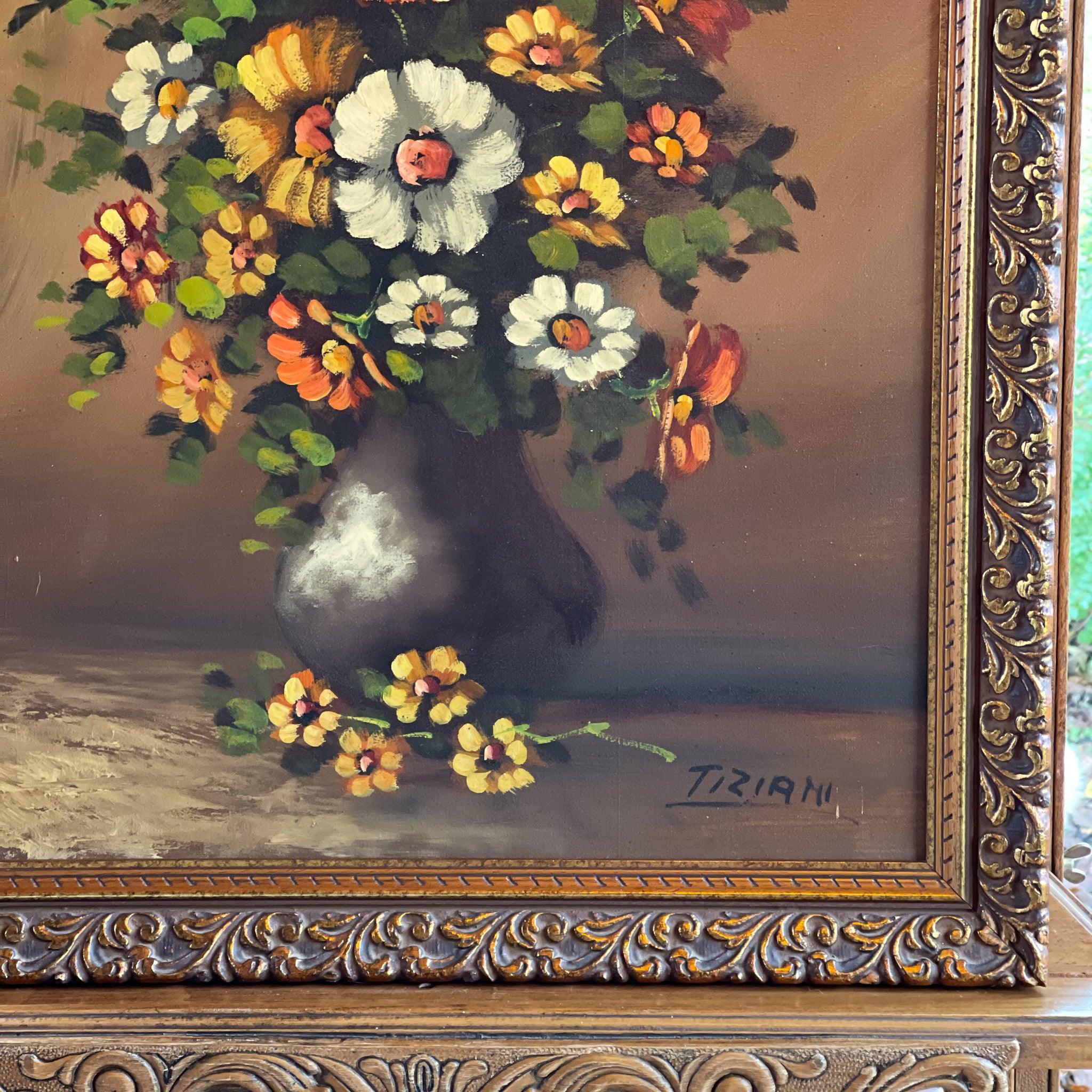 Bloemstilleven olieverf op doek - Tiziani - The Collectionist