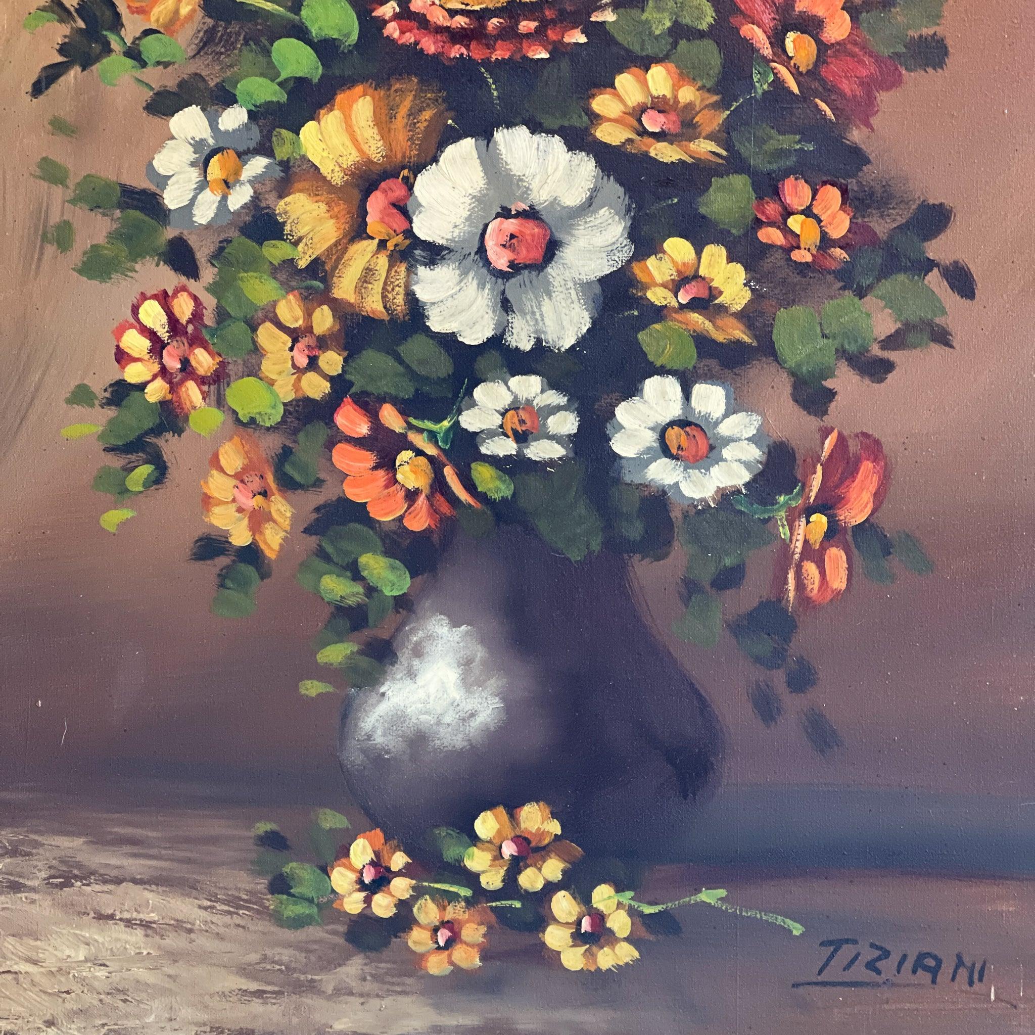 Bloemstilleven olieverf op doek - Tiziani - The Collectionist