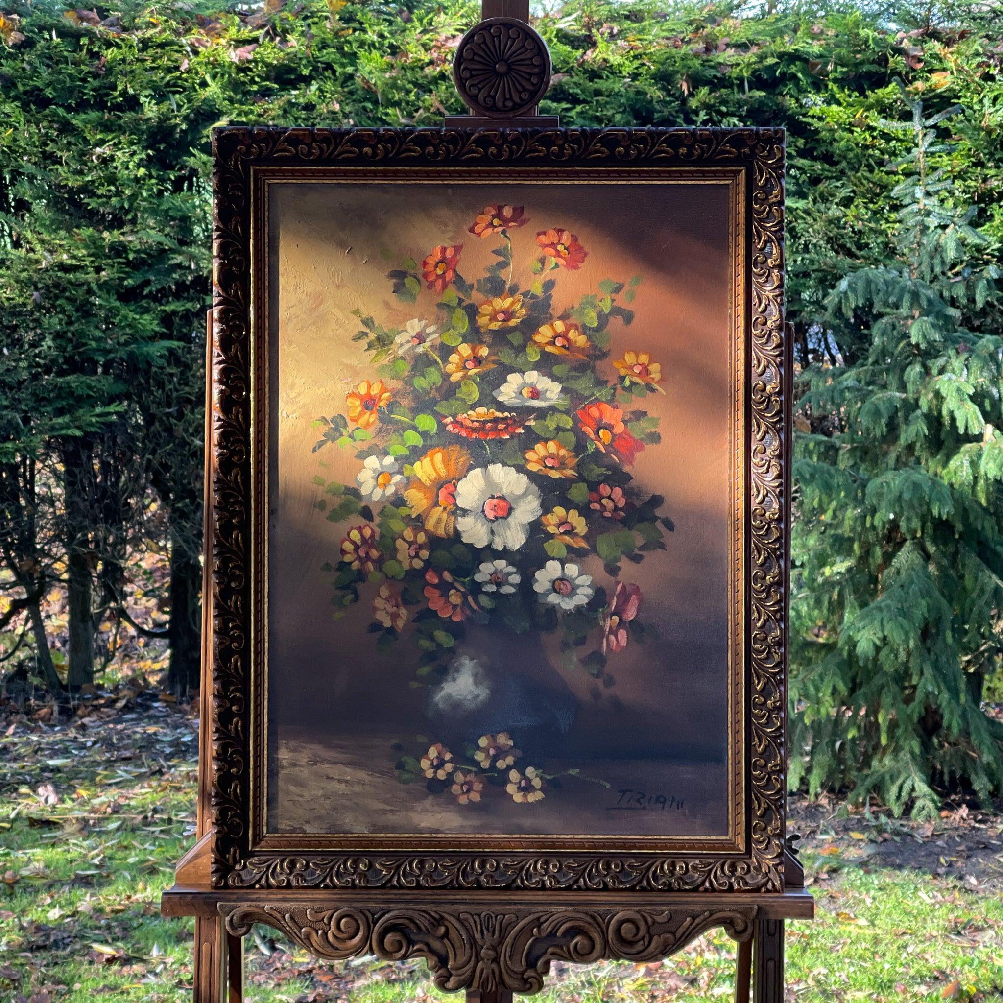 Bloemstilleven olieverf op doek - Tiziani - Bamestra Curiosa