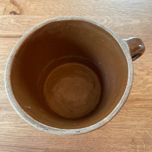 Bruine aardewerk kan - Bamestra Curiosa