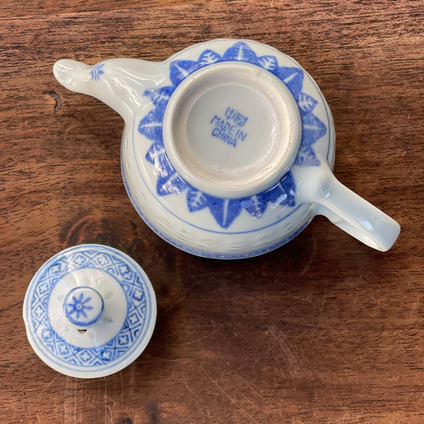 Chinees rijstkorrel porseleinen theepotje - The Collectionist