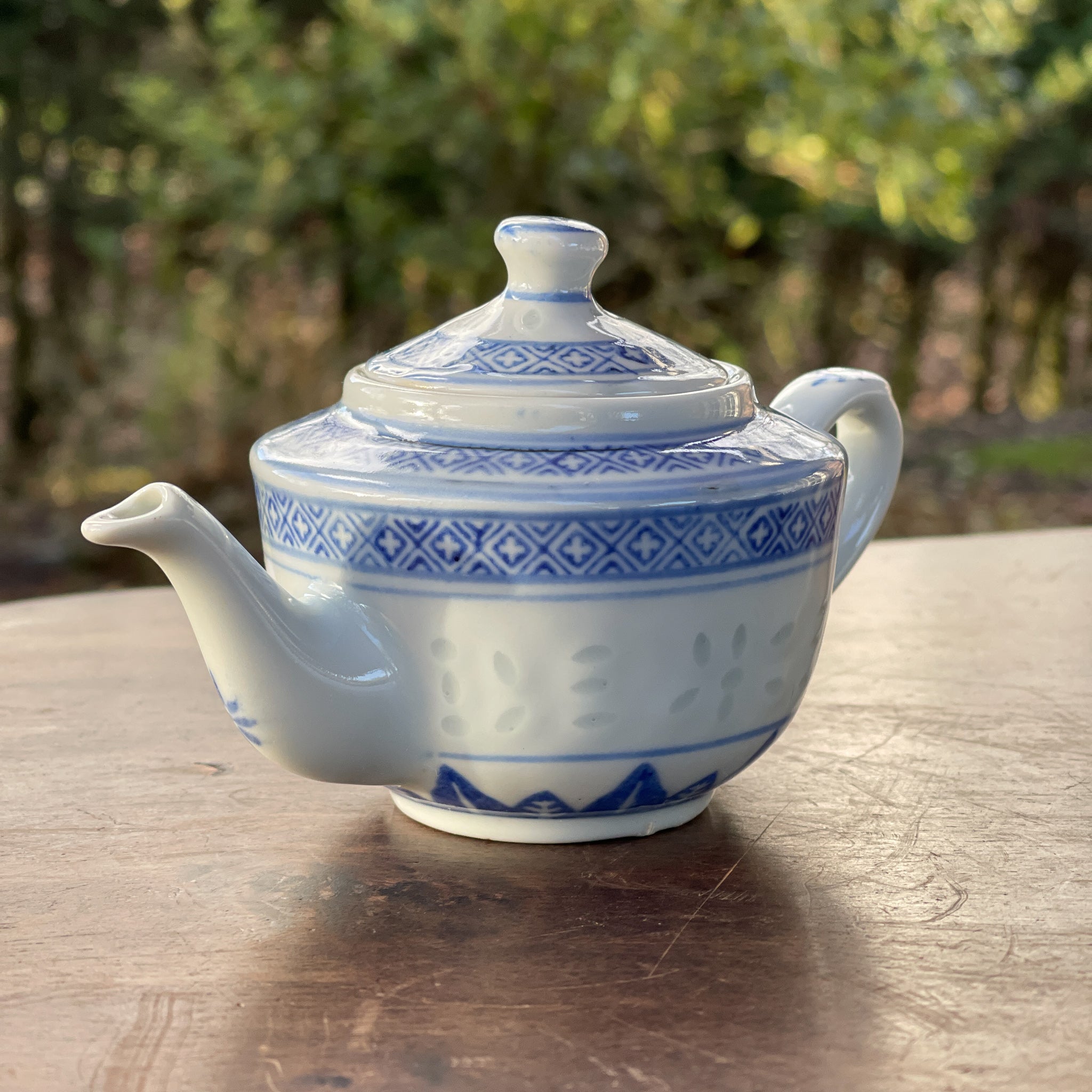 Chinees rijstkorrel porseleinen theepotje - The Collectionist