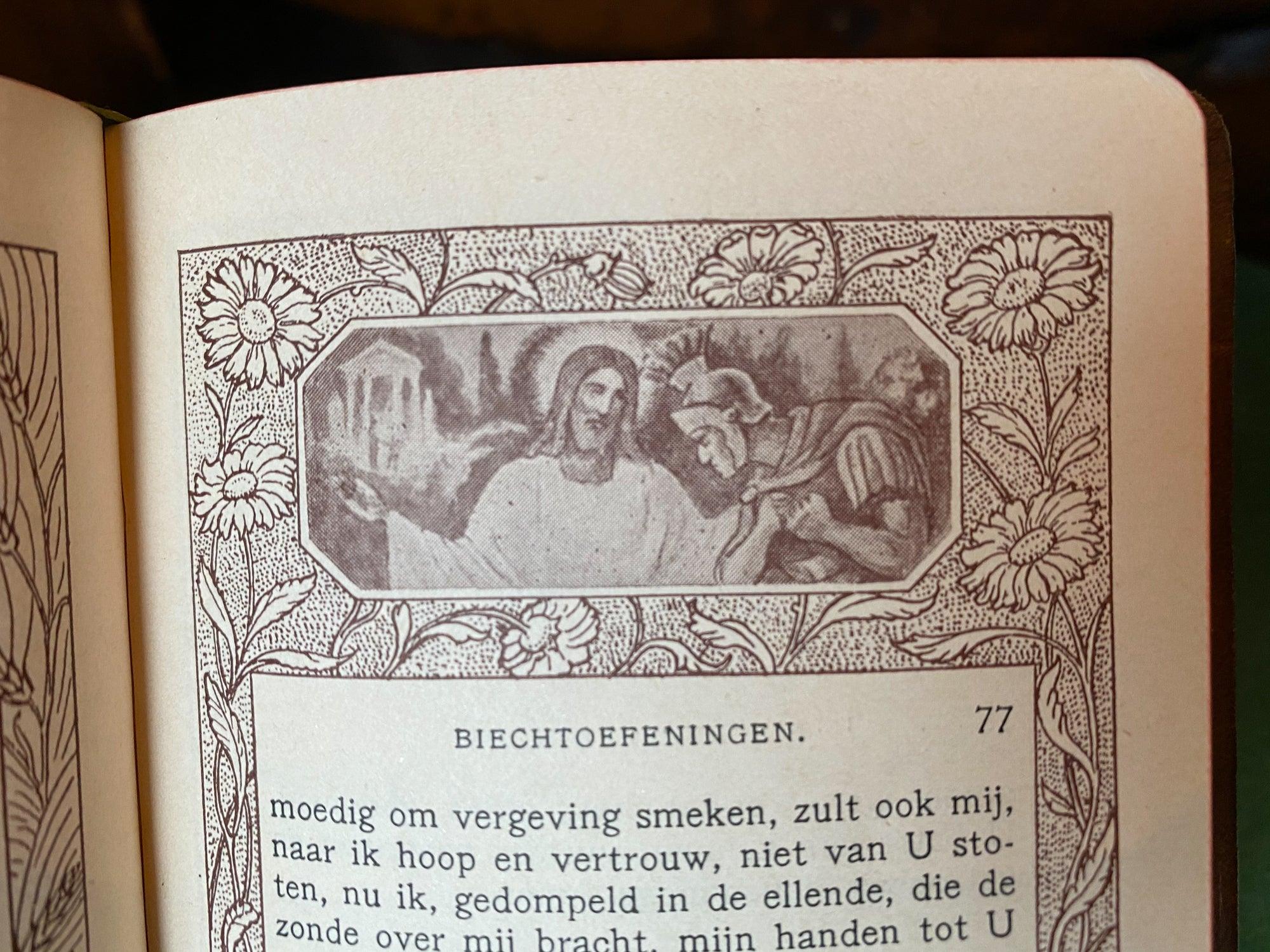 Communie en gebedenboek met leren kaft 1948 - The Collectionist