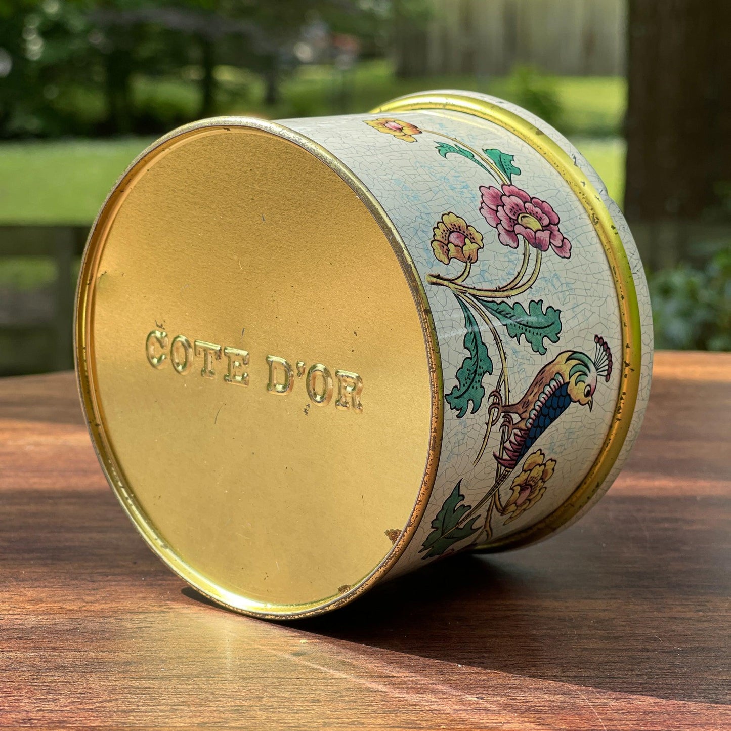 Cote D'or blik met bloemen en vogels - Bamestra Curiosa