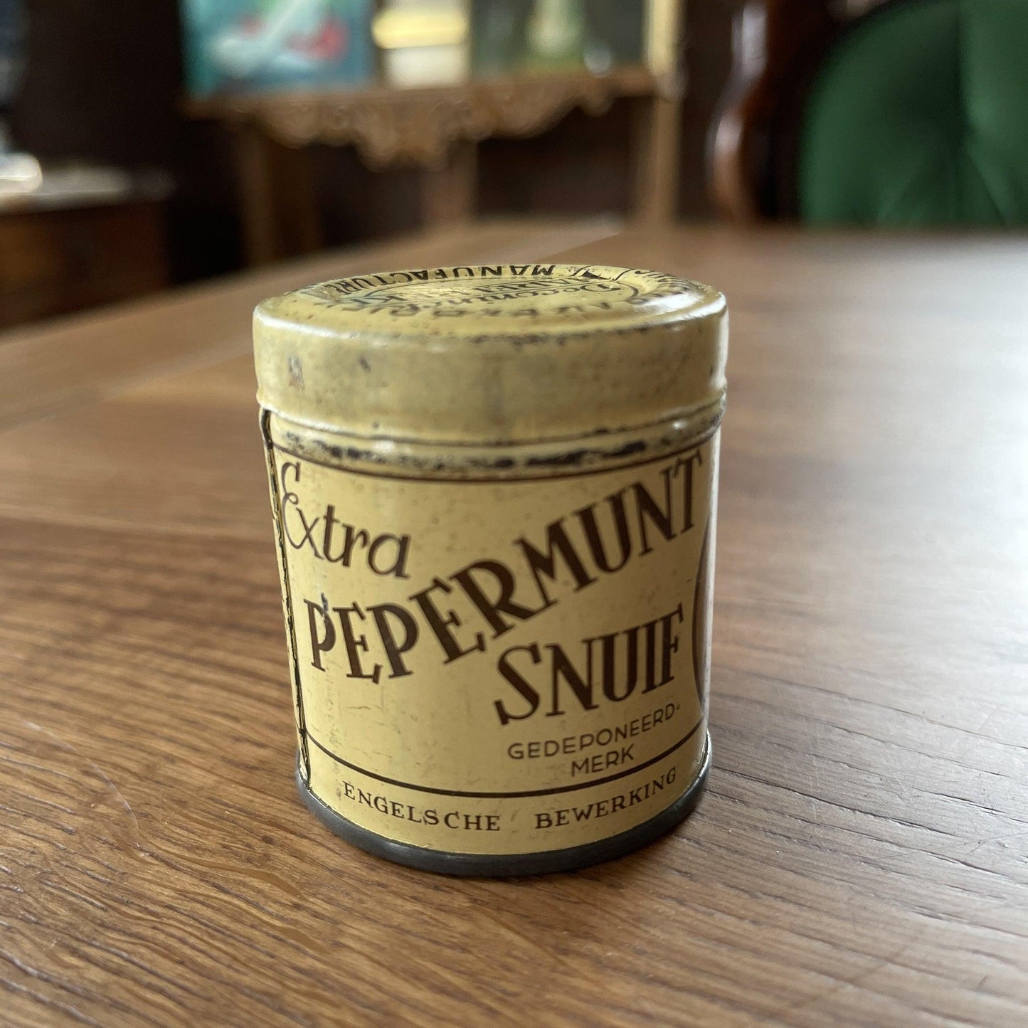 Deconinck Pepermunt Snuif blikje - Bamestra Curiosa