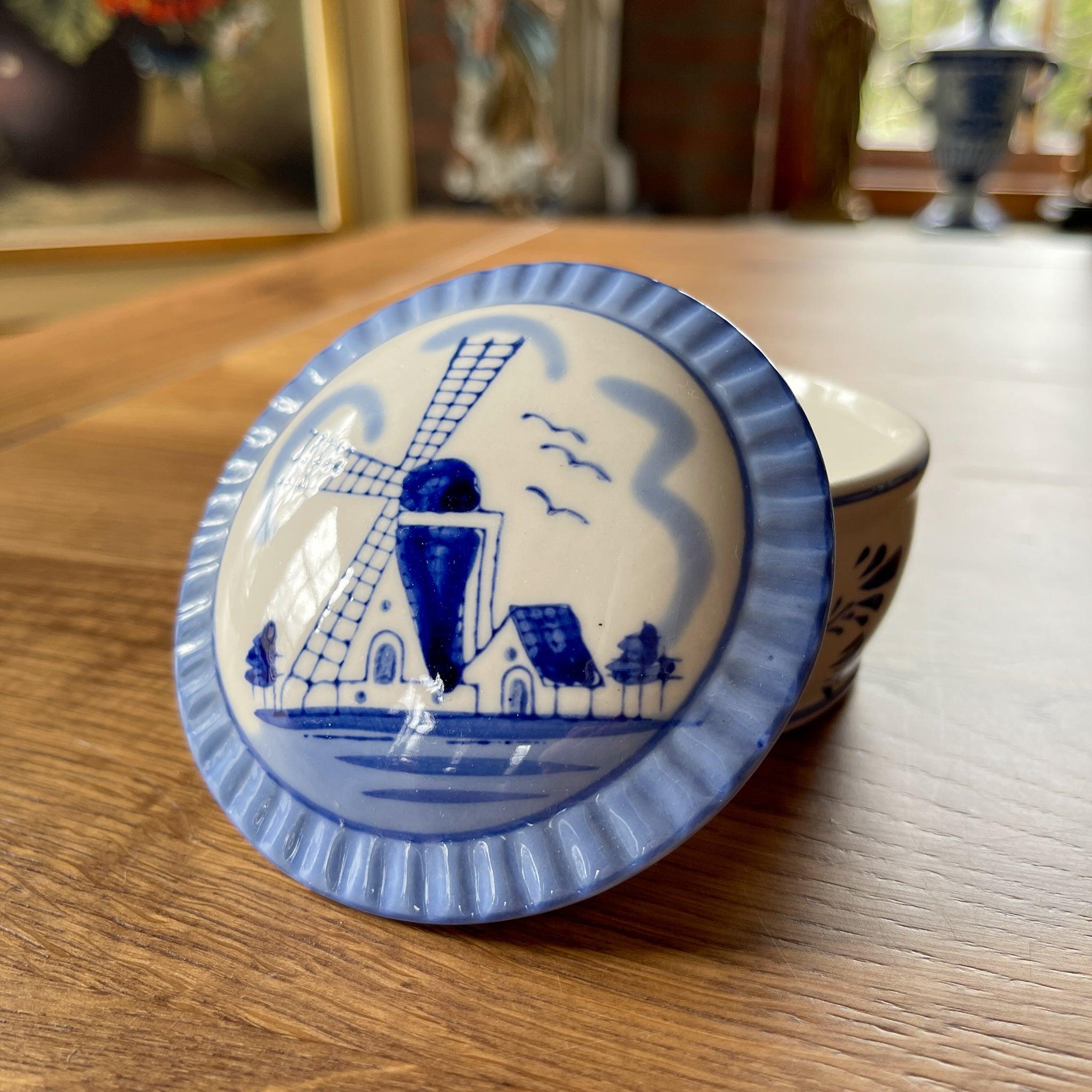Delfts blauw potje met deksel - The Collectionist
