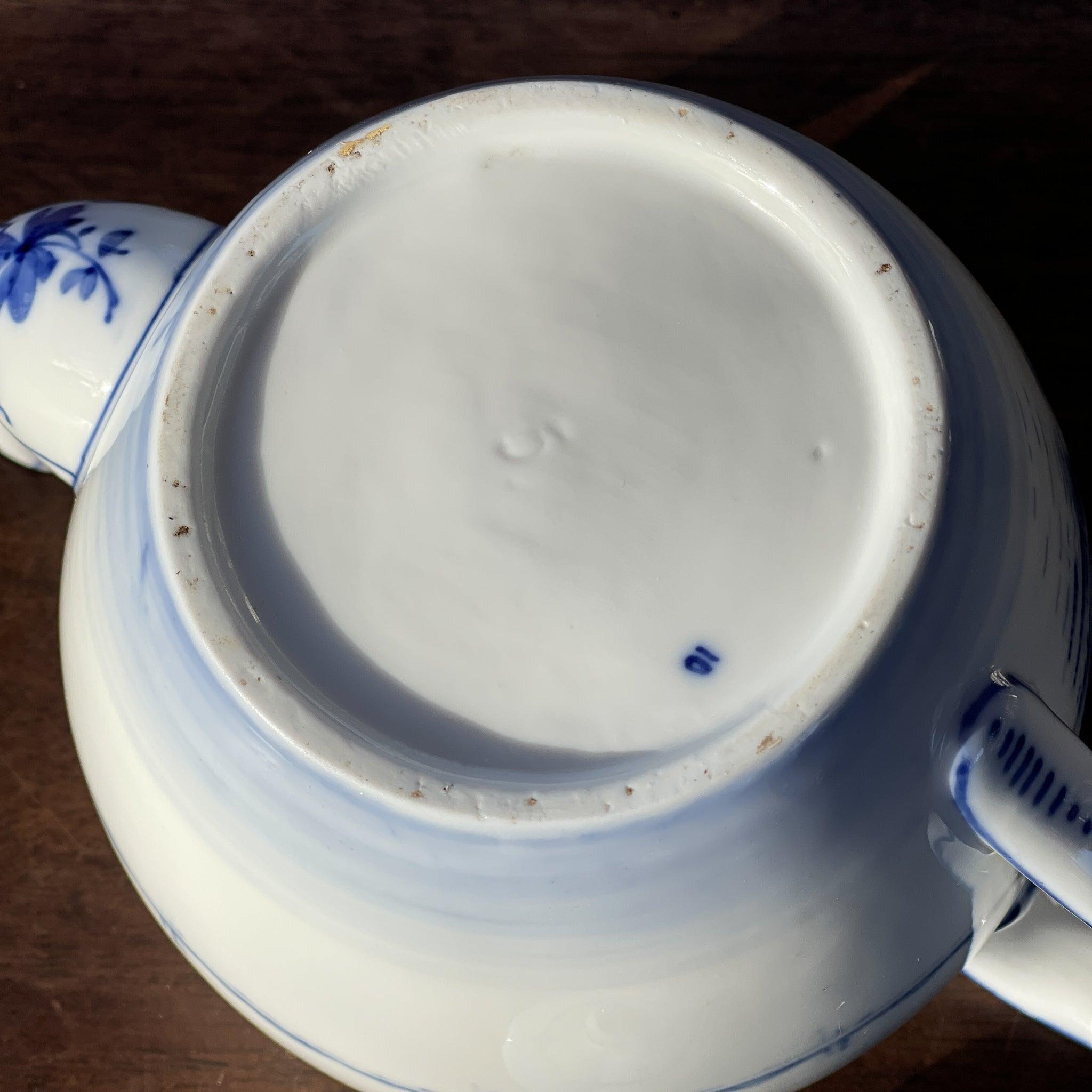 Delfts blauwe theepot met Hollands landschap - The Collectionist