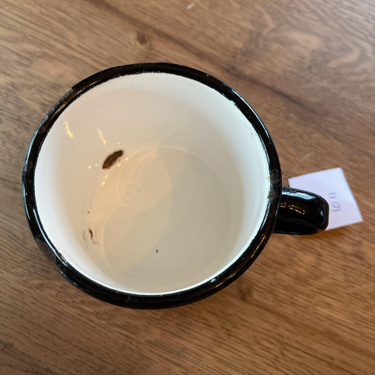 Donkerblauwe emaille beker - Bamestra Curiosa