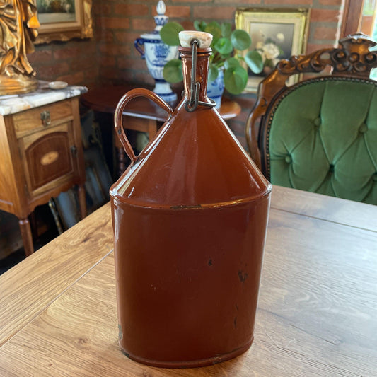 Donkerbruine emaille veldfles - Bamestra Curiosa