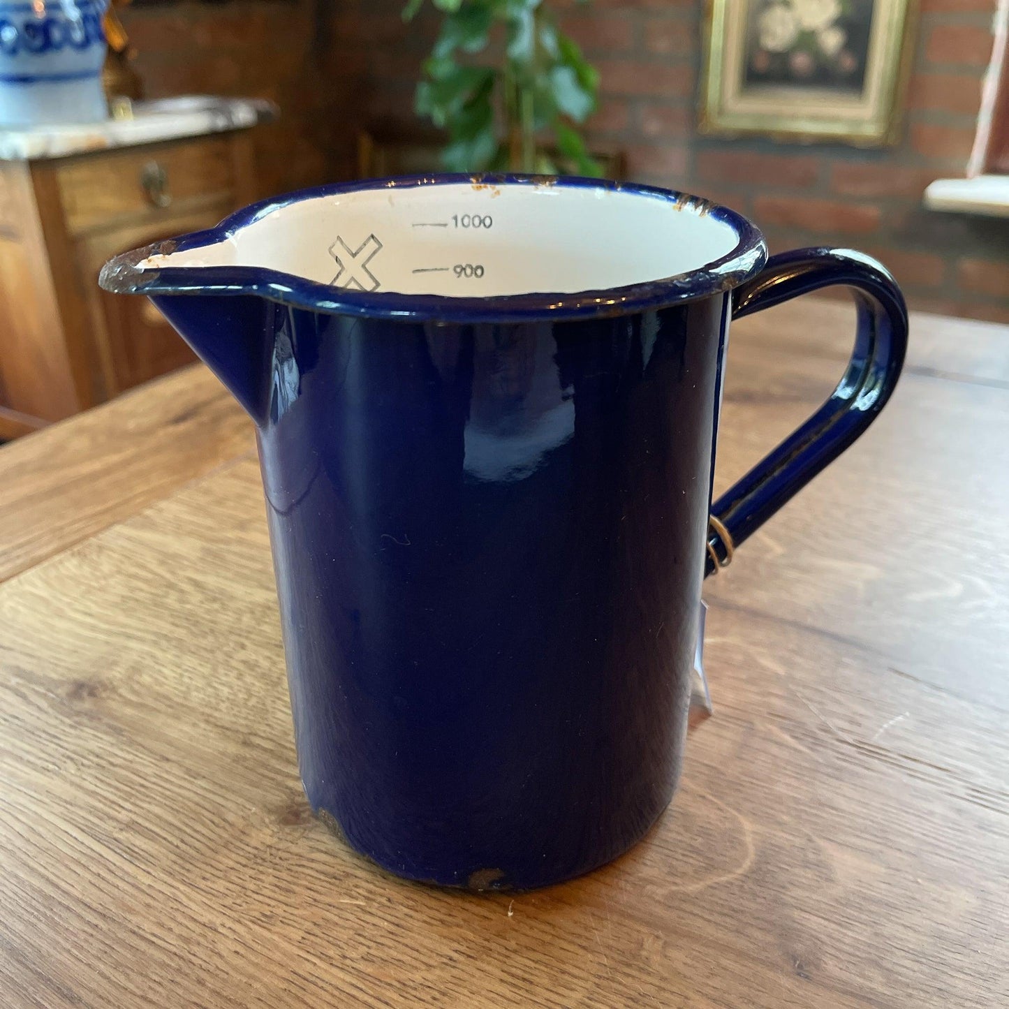 Emaille maatbeker 1L - Bamestra Curiosa